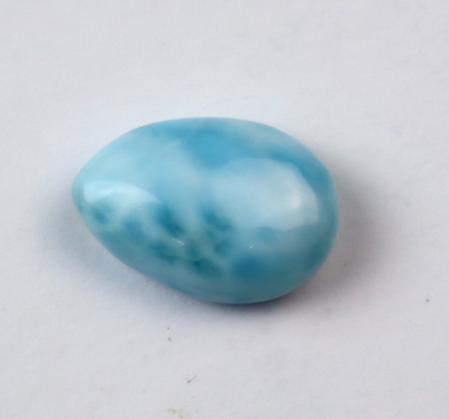 Lovely Natural Sky Blue Larimar Cabochon 15mm – photo 4