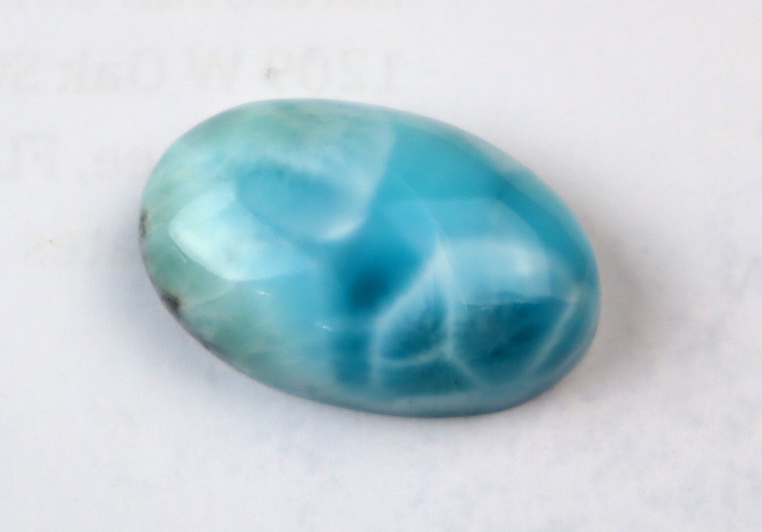 Impressive Natural Sky Blue Larimar Oval Cabochon 26mm – photo 6