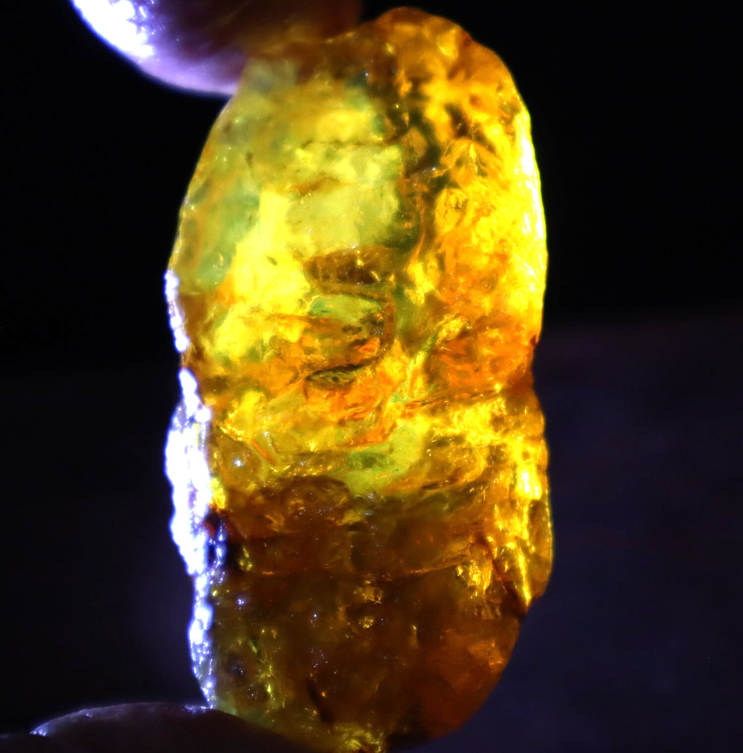 Impressive Natural Dominican Crystal Clear Yellow Green Amber Rough Specimen 54mm – photo 6
