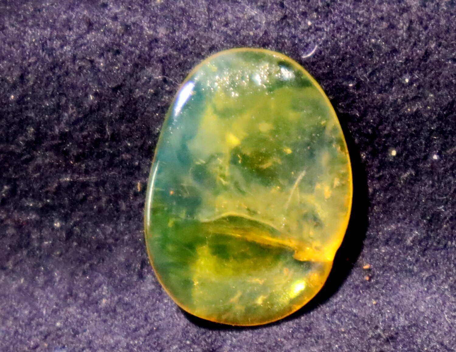 Excellent Natural Dominican Clear Ocean Blue Amber Polished Stone 20mm – photo 4