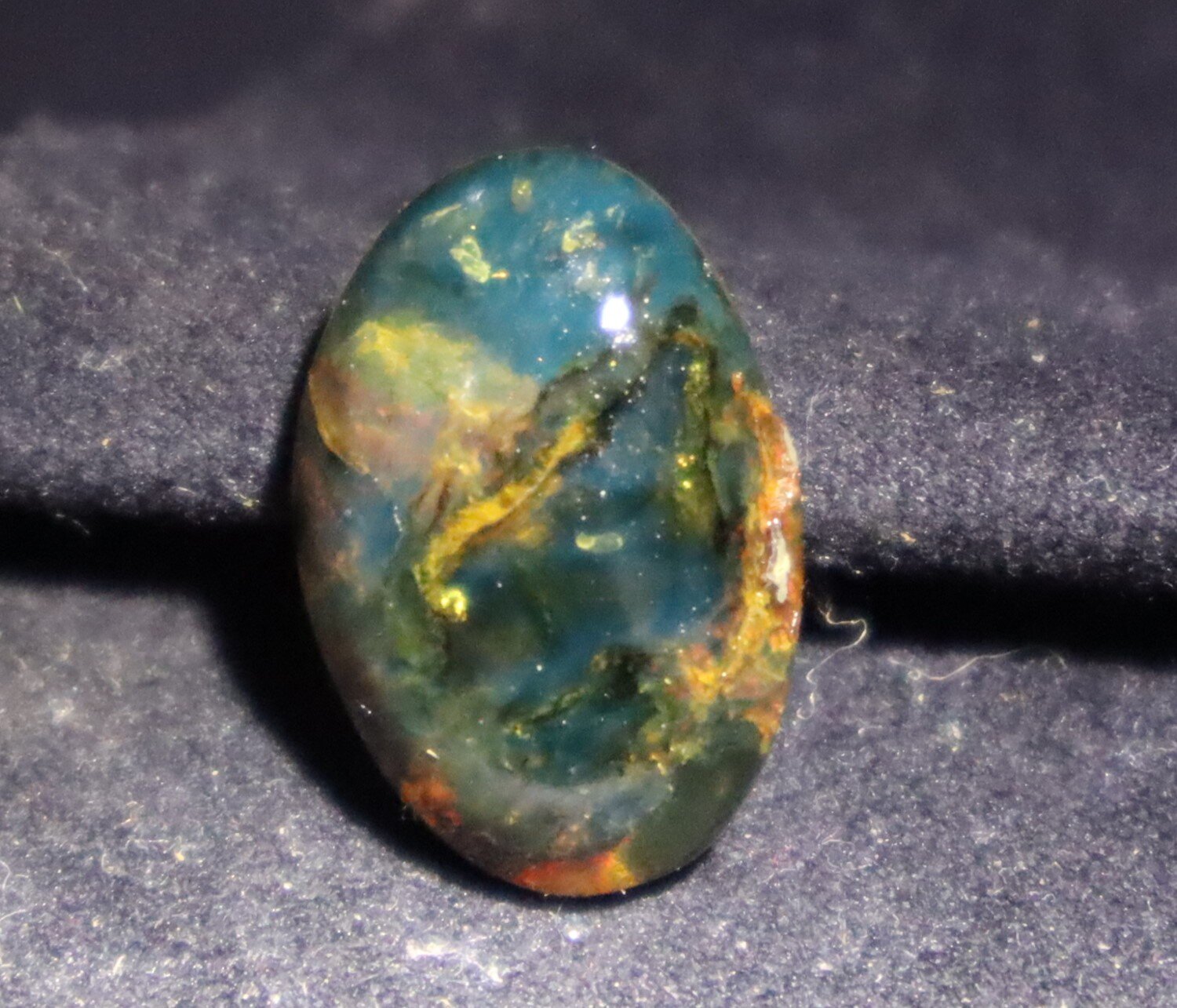 Rarest Natural Dominican Translucent Ocean Blue Amber Polished Stone 21mm – photo 6