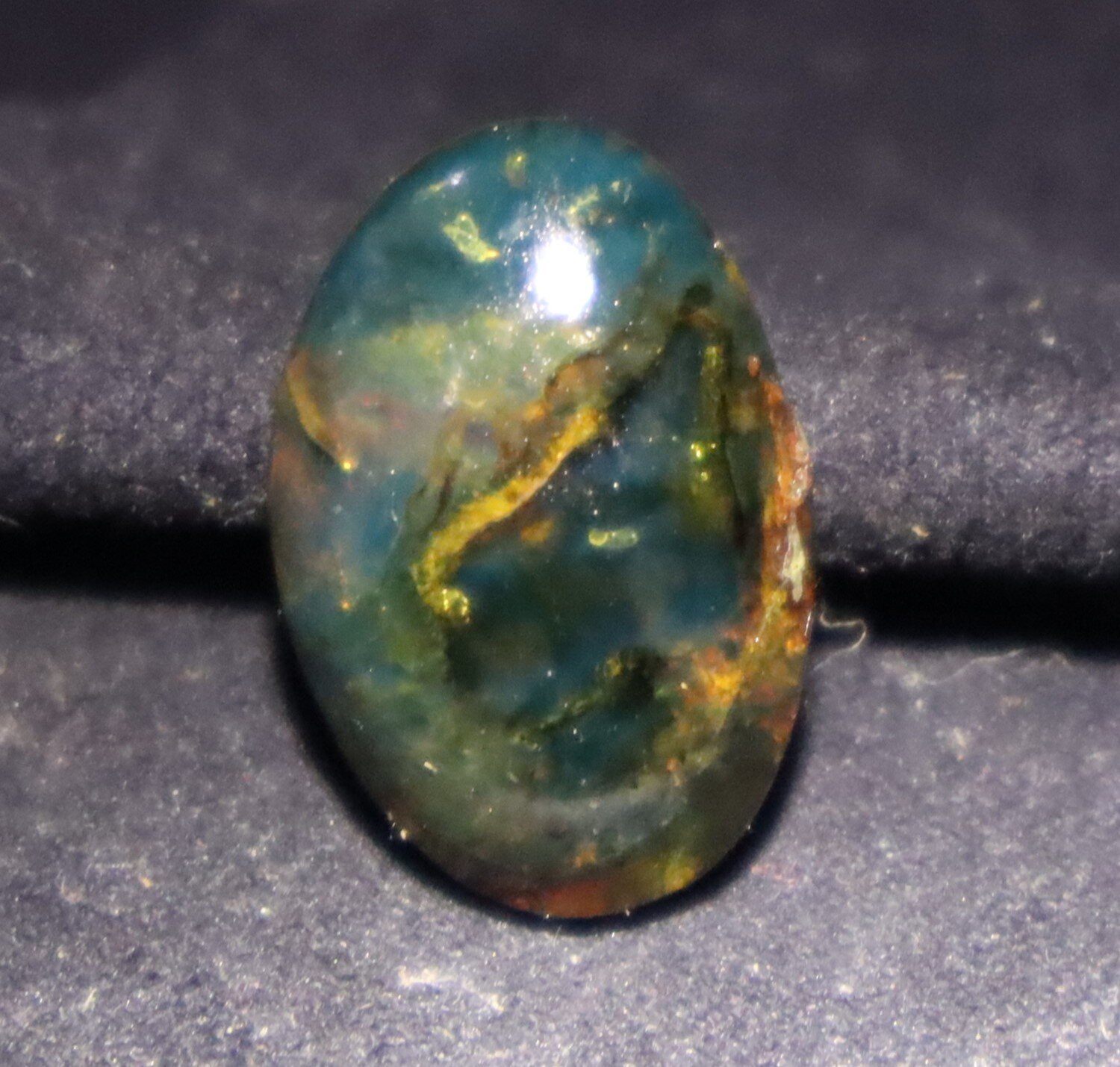 Rarest Natural Dominican Translucent Ocean Blue Amber Polished Stone 21mm – photo 7