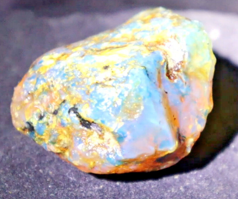 Impressive Natural Dominican Clear Green Blue Amber Rough Specimen 48mm 31g – photo 5