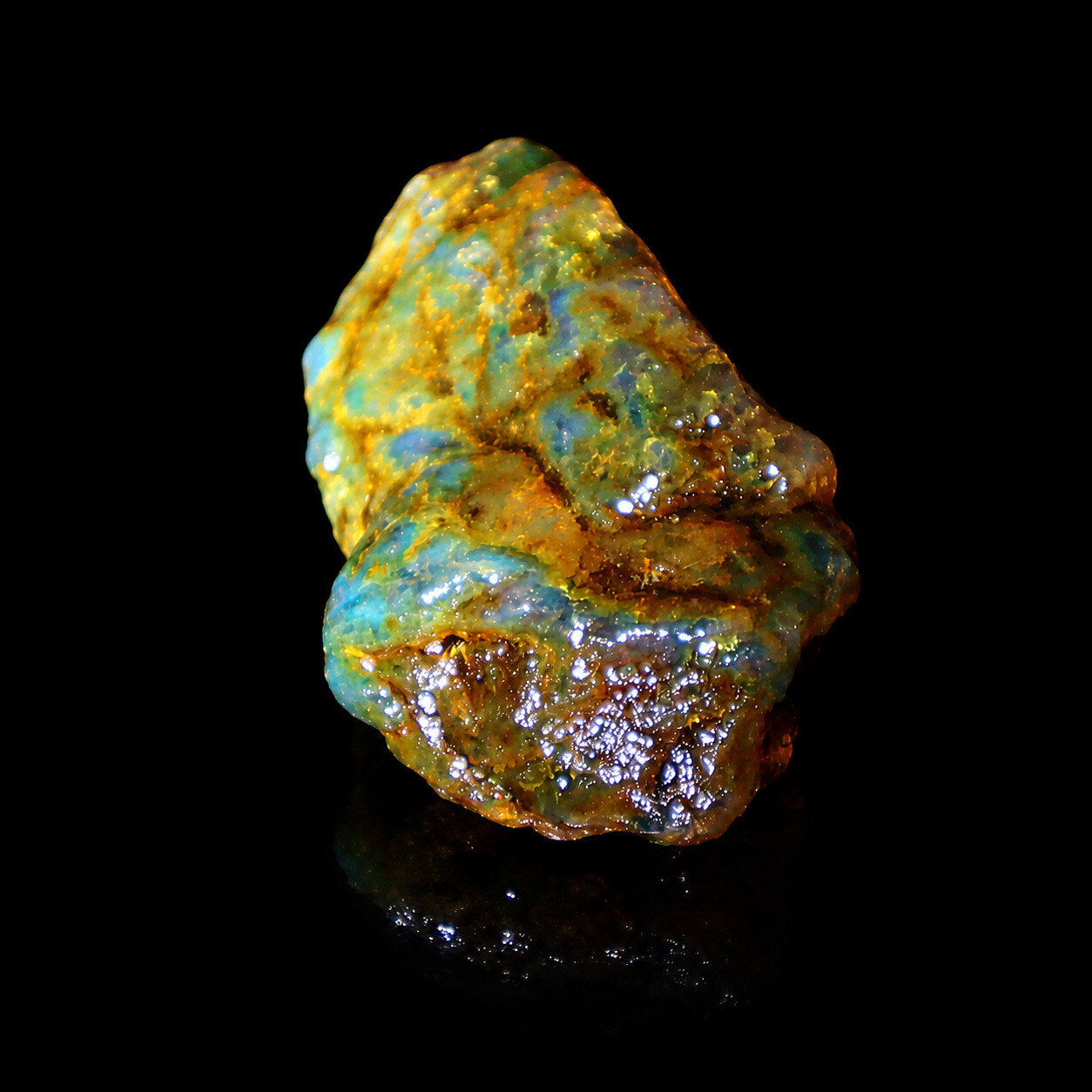 Exquisite Genuine Green Blue Dominican Amber Rough Specimen Chunk 72mm 28.2g – photo 10