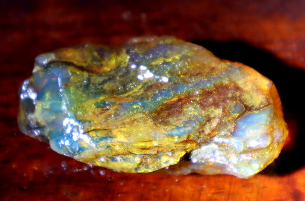 Natural Dominican Crystal Clear Sky Blue Amber Rough Specimen 51mm 14.5g – photo 6