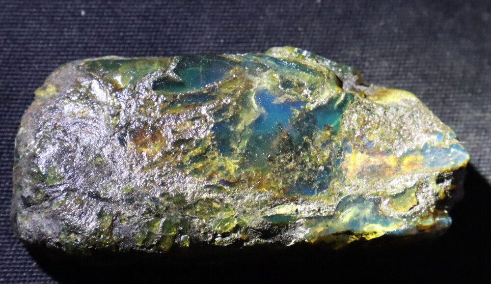 Beautiful Natural Translucent Green Blue Amber Slab Slice Specimen 64mm 25g – photo 4