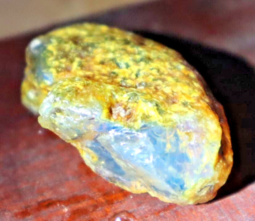Exquisite Natural Dominican Crystal Clear Sky Blue Amber Rough Specimen 43mm 8g – photo 5