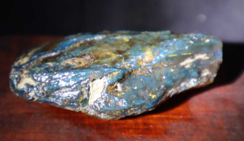 Rare Inclusions Dominican Clear Volcanic Blue Amber Rough Specimen 75mm 35.1g – photo 5