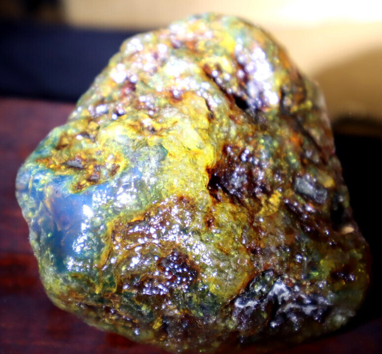 Outstanding Natural Dominican Clear Yellow Blue Amber Rough Specimen 62mm 66g – photo 6