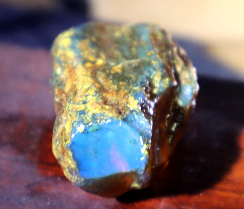 Exquisite Natural Dominican Clear Deep Blue Amber Rough Specimen 45mm 12.7g – photo 6