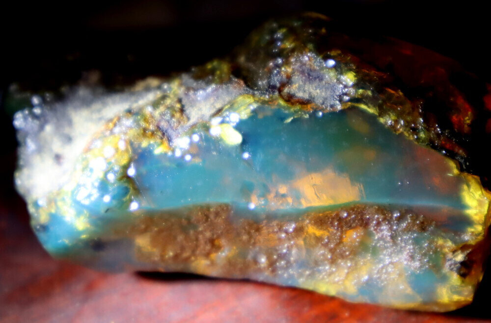 Finest Natural Dominican Crystal Clear Light Blue Amber Rough Specimen 68mm 41g – photo 3