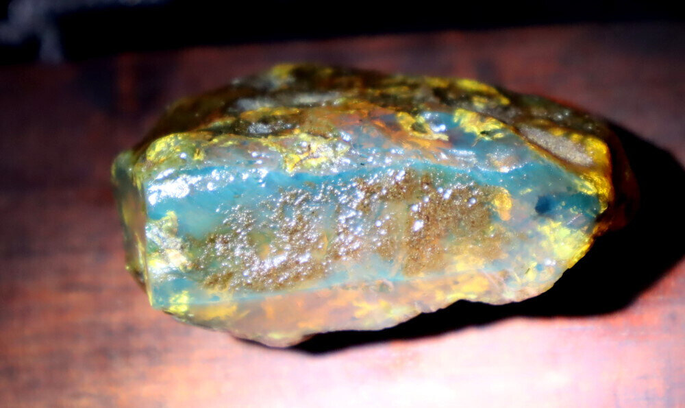 Finest Natural Dominican Crystal Clear Light Blue Amber Rough Specimen 68mm 41g – photo 11