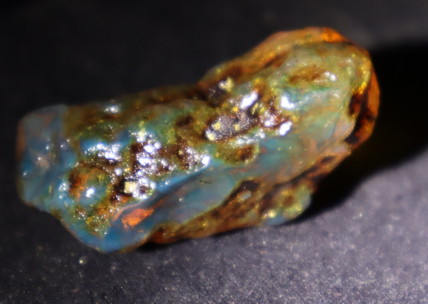 Charming Design Natural Dominican Clear Green Blue Amber Rough Specimen 43mm 11g – photo 3