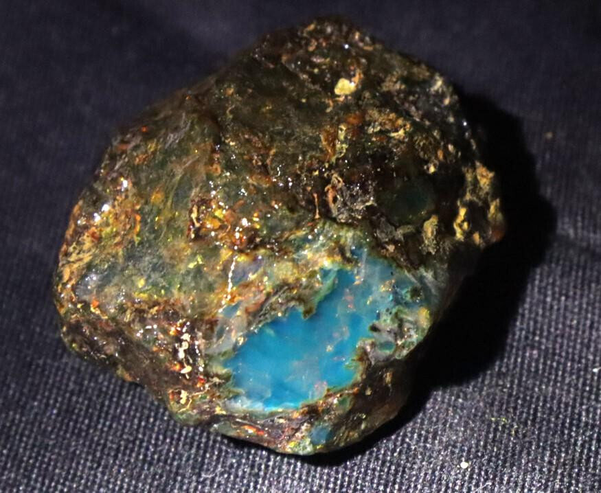 Impressive Natural Dominican Clear Deep Blue Amber Rough Specimen 41mm 20g – photo 4