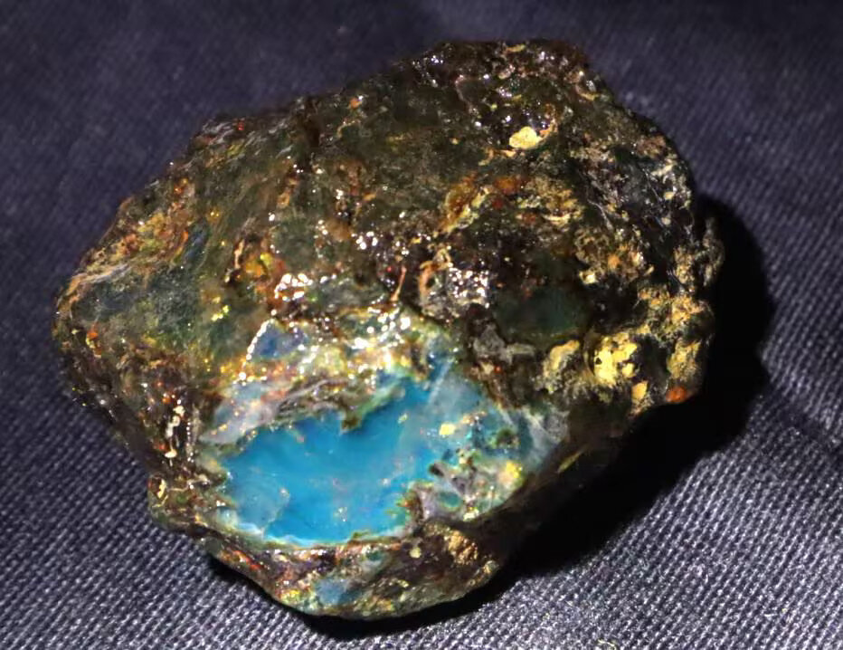 Impressive Natural Dominican Clear Deep Blue Amber Rough Specimen 41mm 20g – photo 8