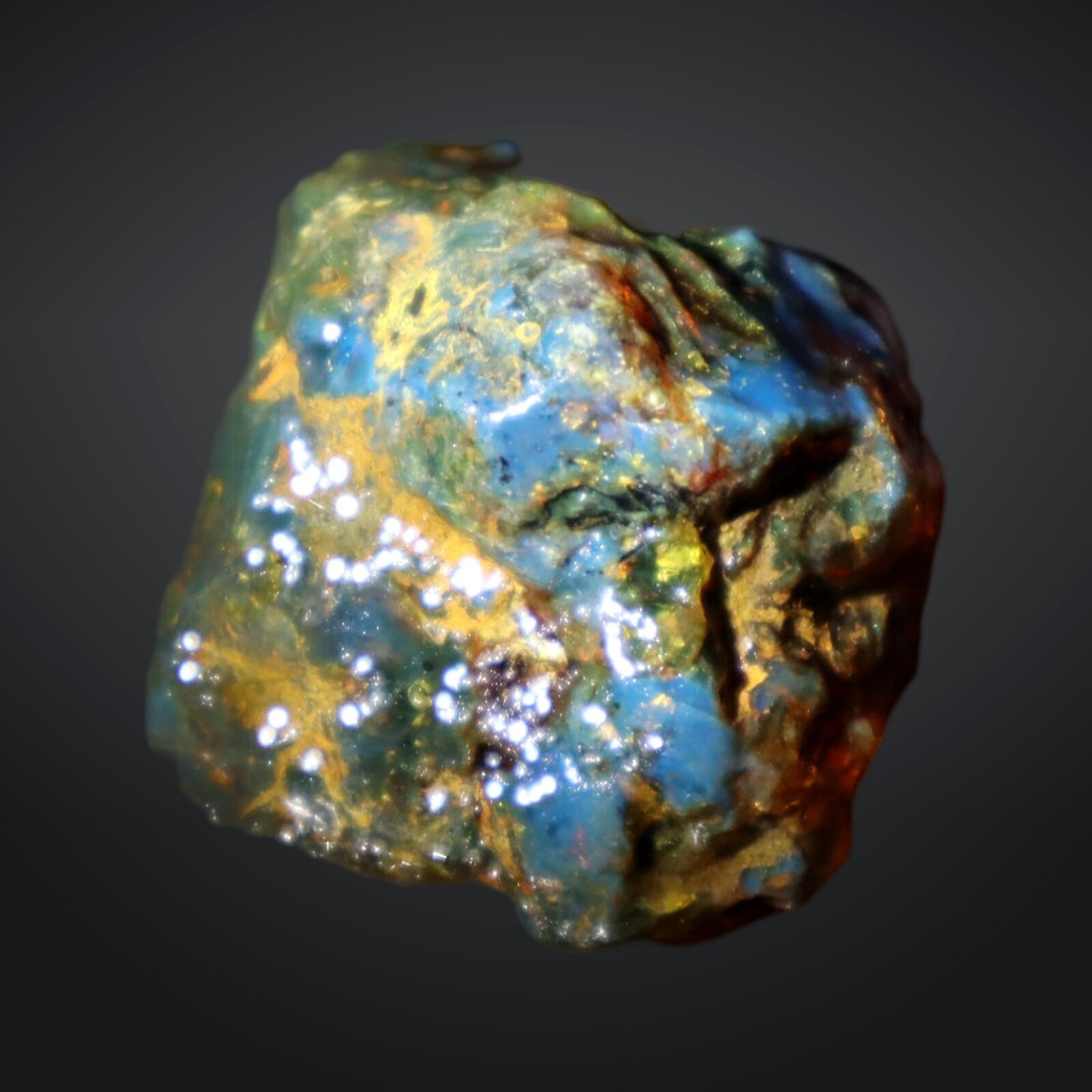 Genuine Sky Blue Dominican Amber Rough Specimen Chunk 35mm 17.3g – photo 4
