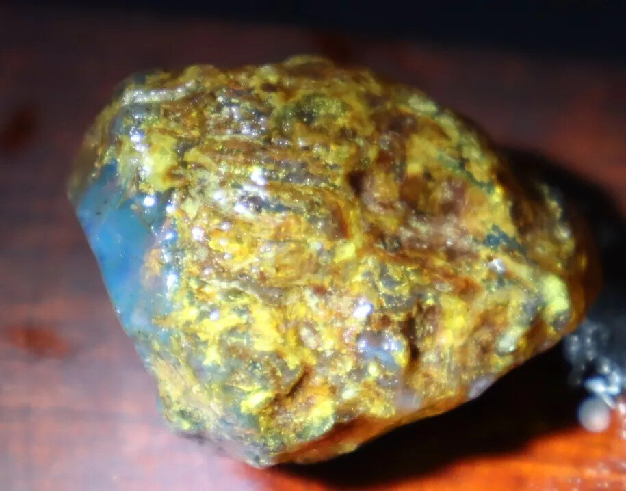 Natural Dominican Crystal Clear Sky Blue Amber Rough Specimen 42mm 14.3g – photo 7