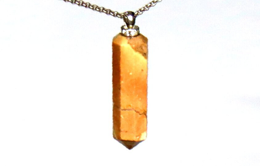 2 1/4inch Natural Pink Red Jasper .925 Sterling Silver Crystal Cut Pendant 60mm – photo 3