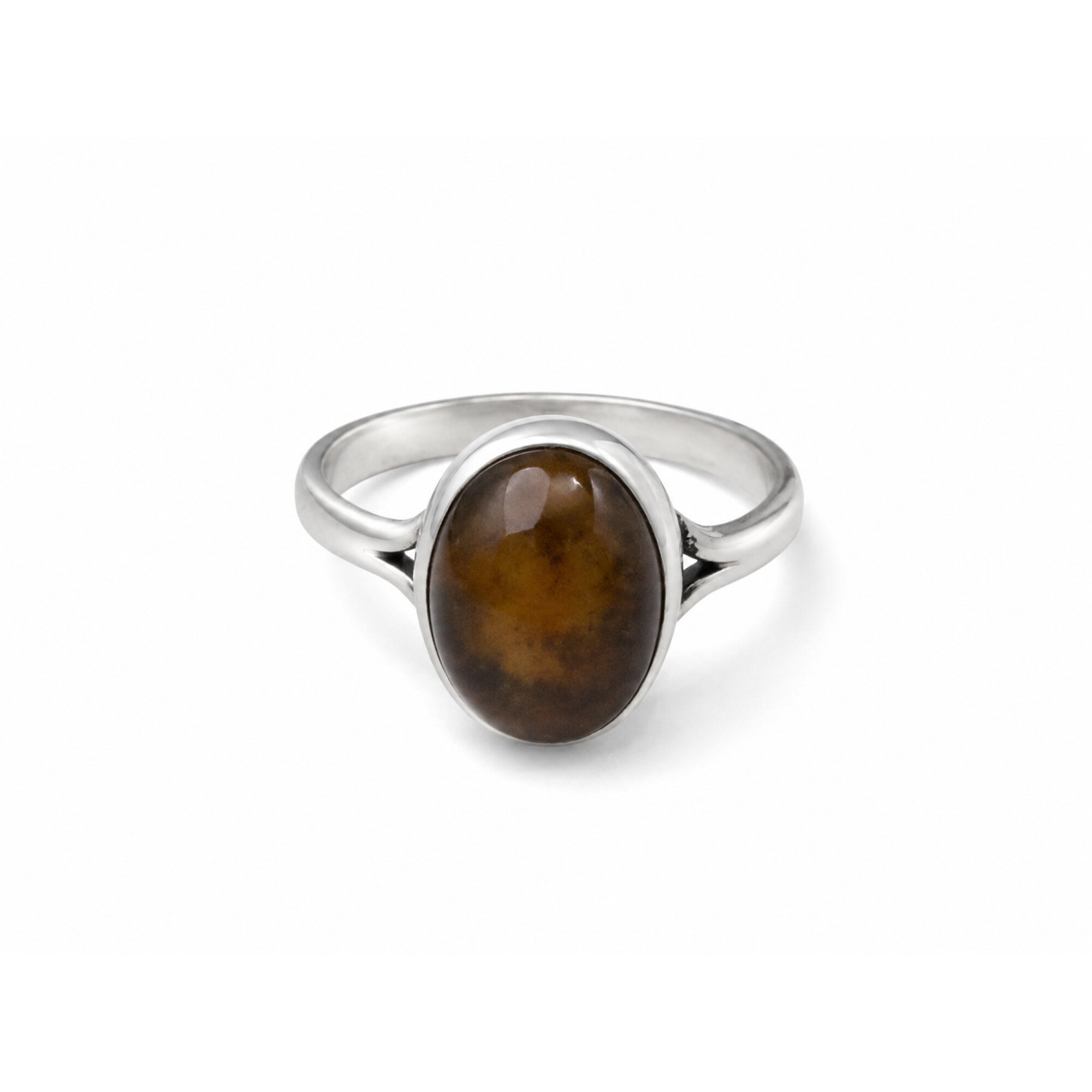 Artisan Jewelry Clear Brown Yellow Dominican Amber 925 Sterling Silver Ring #5.75 – photo 4