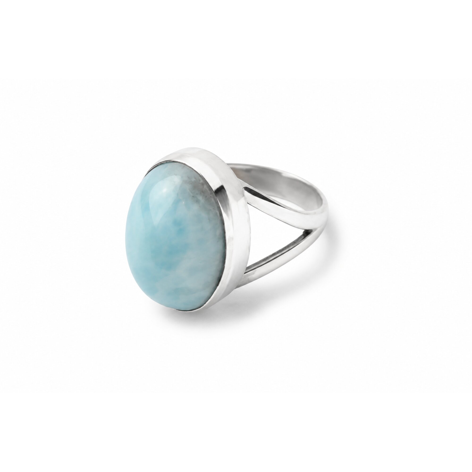 Artisan Made Sky Blue Larimar 925 Sterling Silver Ring #5.5 – photo 4