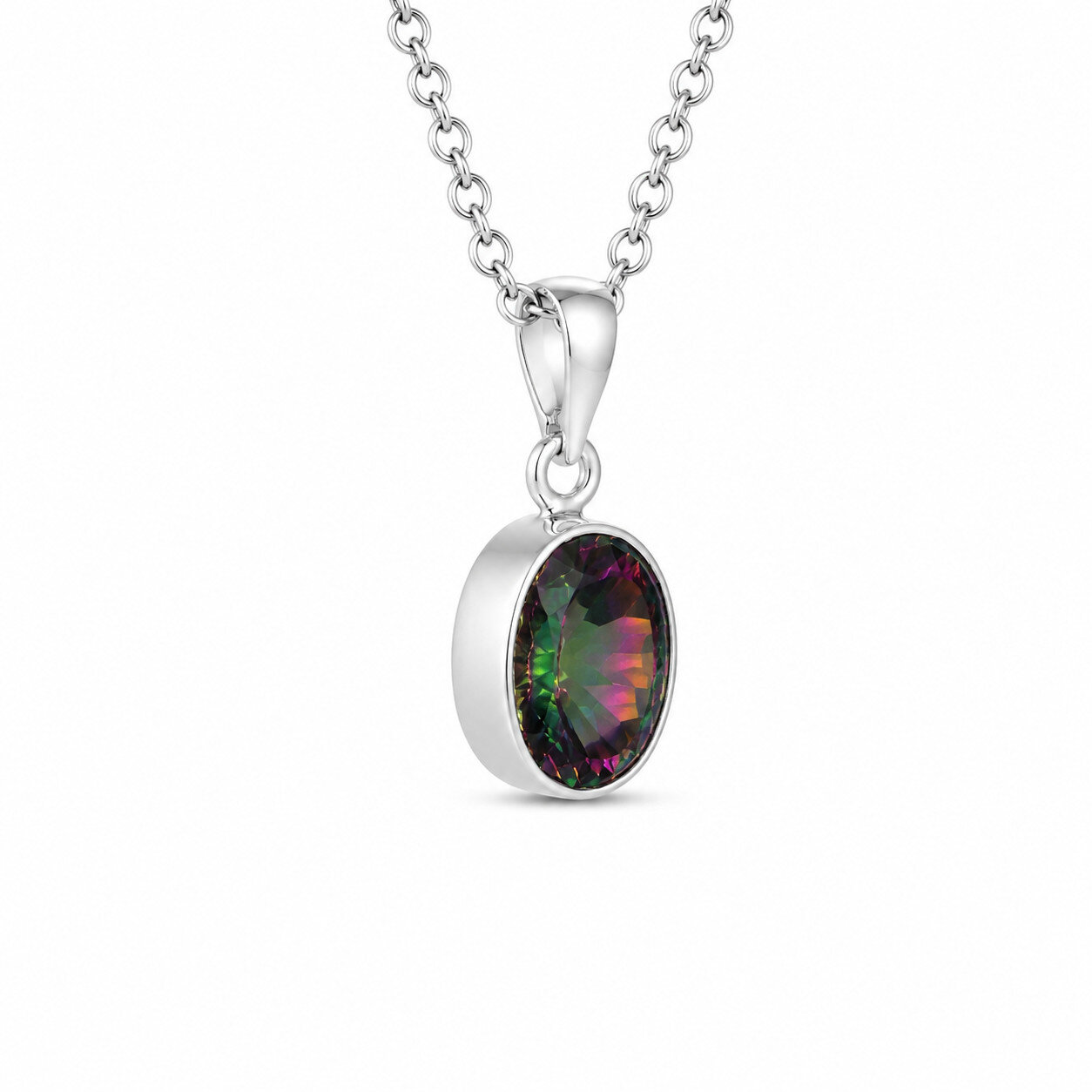 Unique Premium Multicolor Mystic Topaz (Coated Topaz) 925 Sterling Silver Oval – photo 3