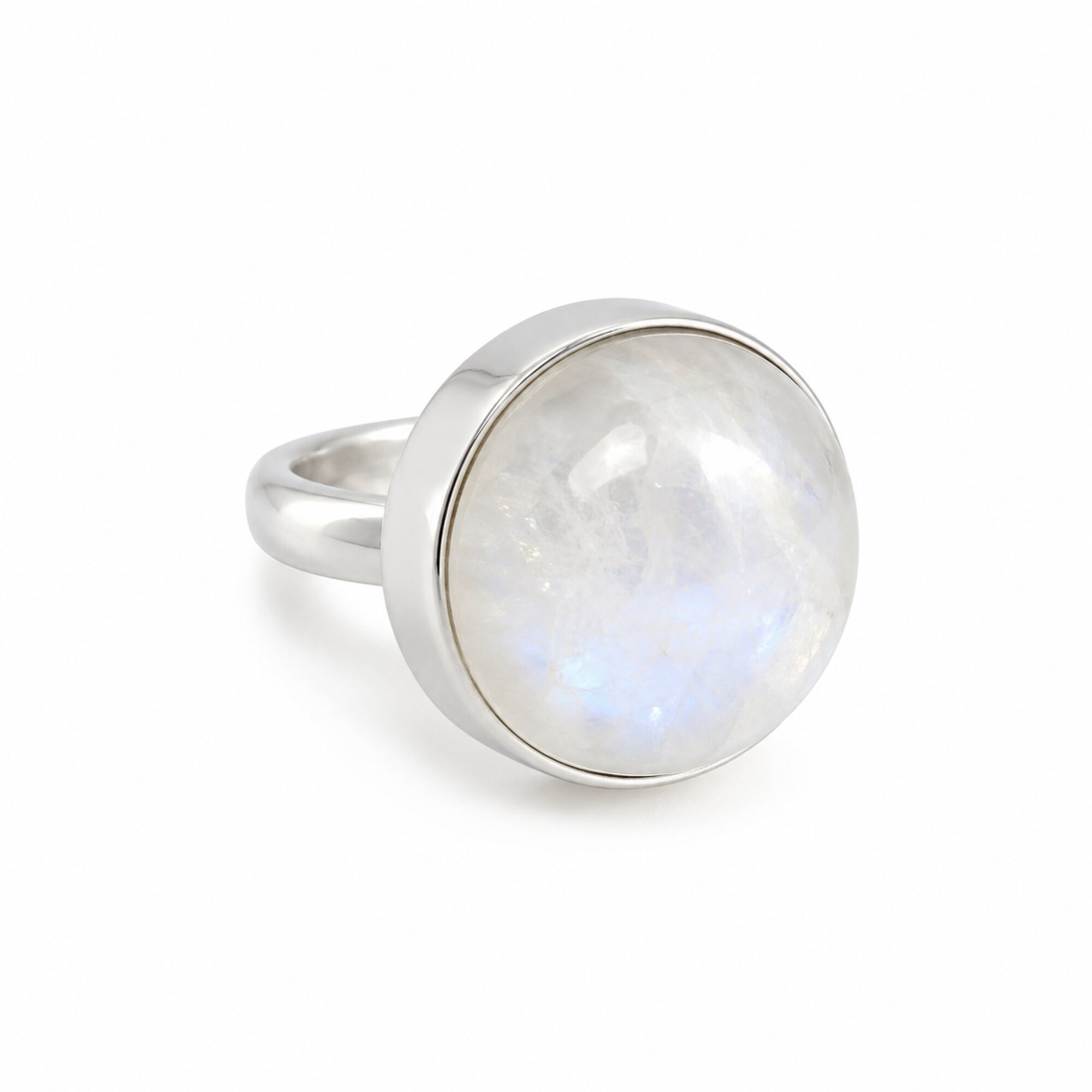 Master Crafted Purple White Moonstone 925 Sterling Silver Ring #8.25 – photo 5