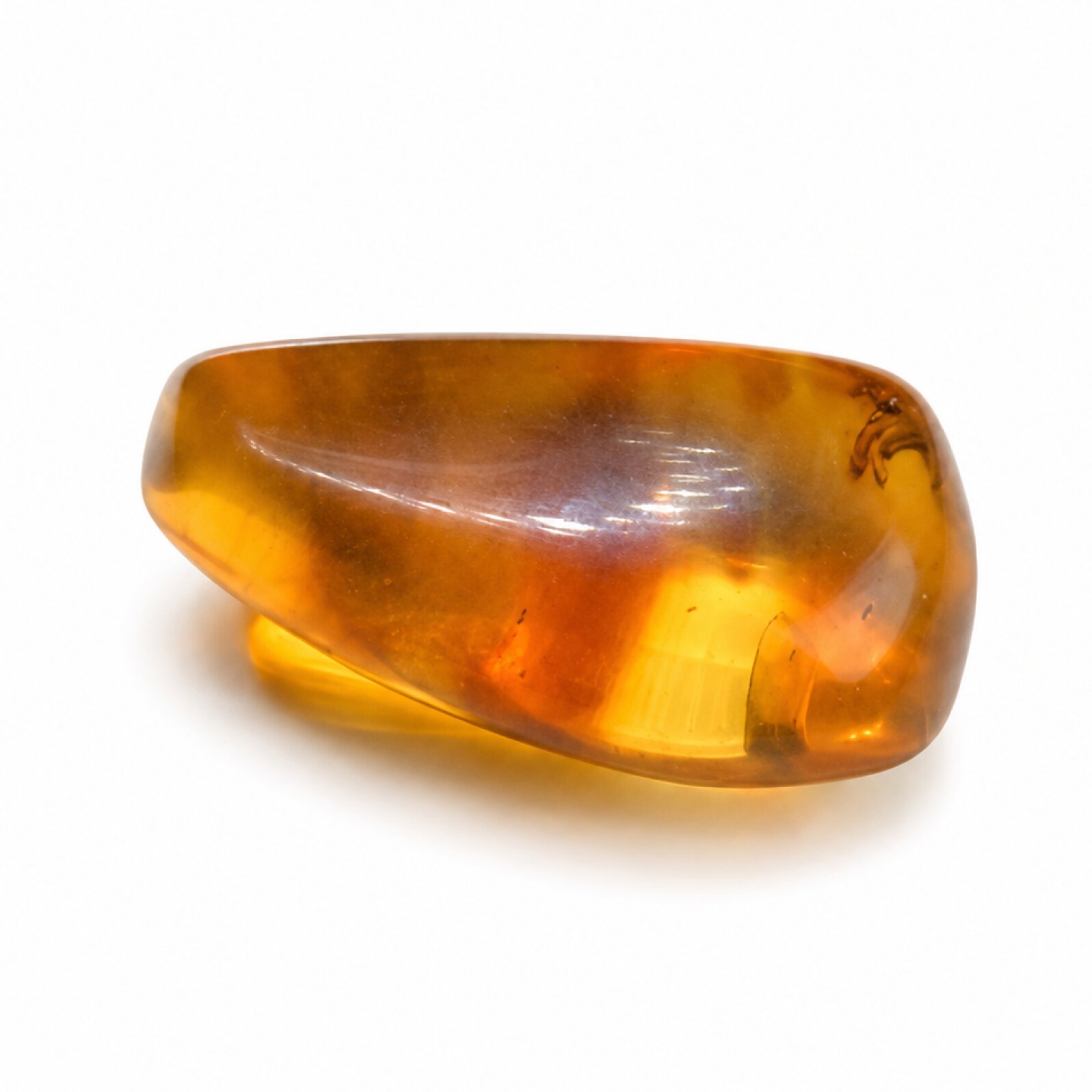 Pure Natural Clear Yellow Mosquito Inclusion Dominican Amber 925 Sterling Silver Fossils – photo 2