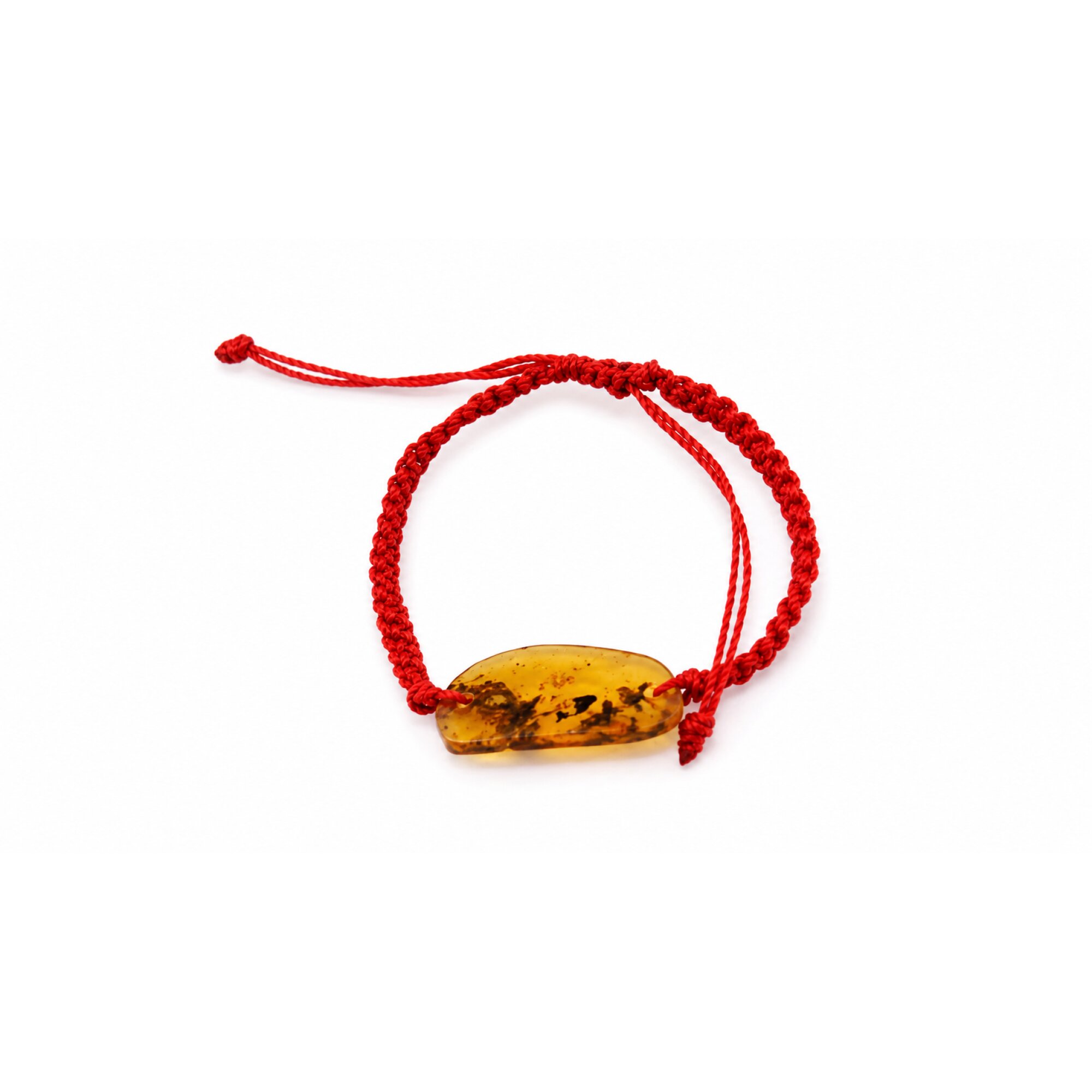 Natural Clear Light Blue Dominican Amber Bracelet 27mm – photo 2