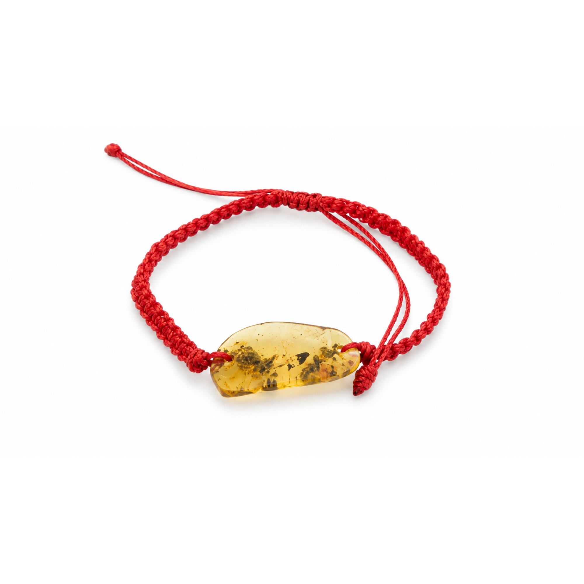 Natural Clear Light Blue Dominican Amber Bracelet 27mm – photo 4