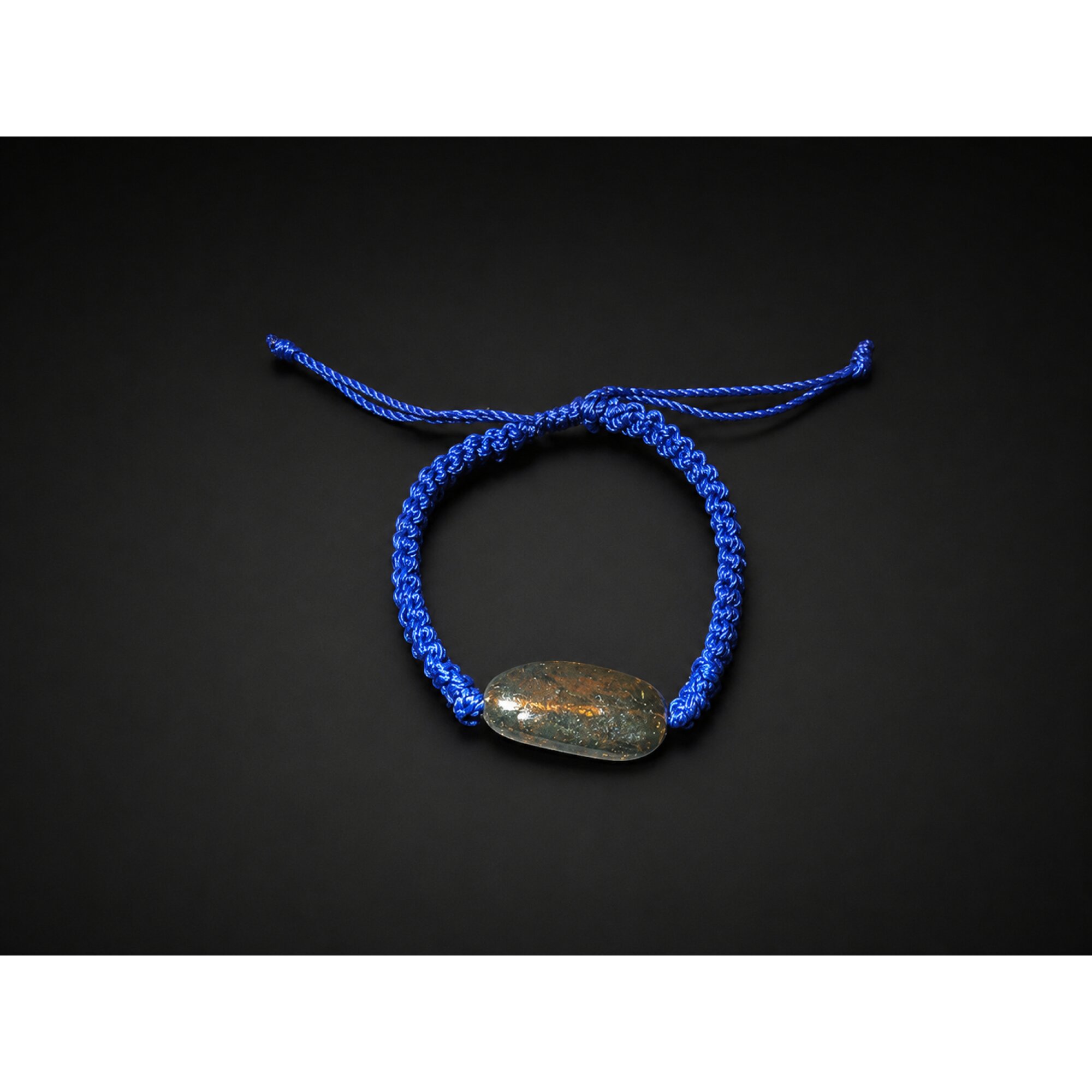 Artisan Translucent Dark Green Dominican Amber Bracelet 28mm – photo 4