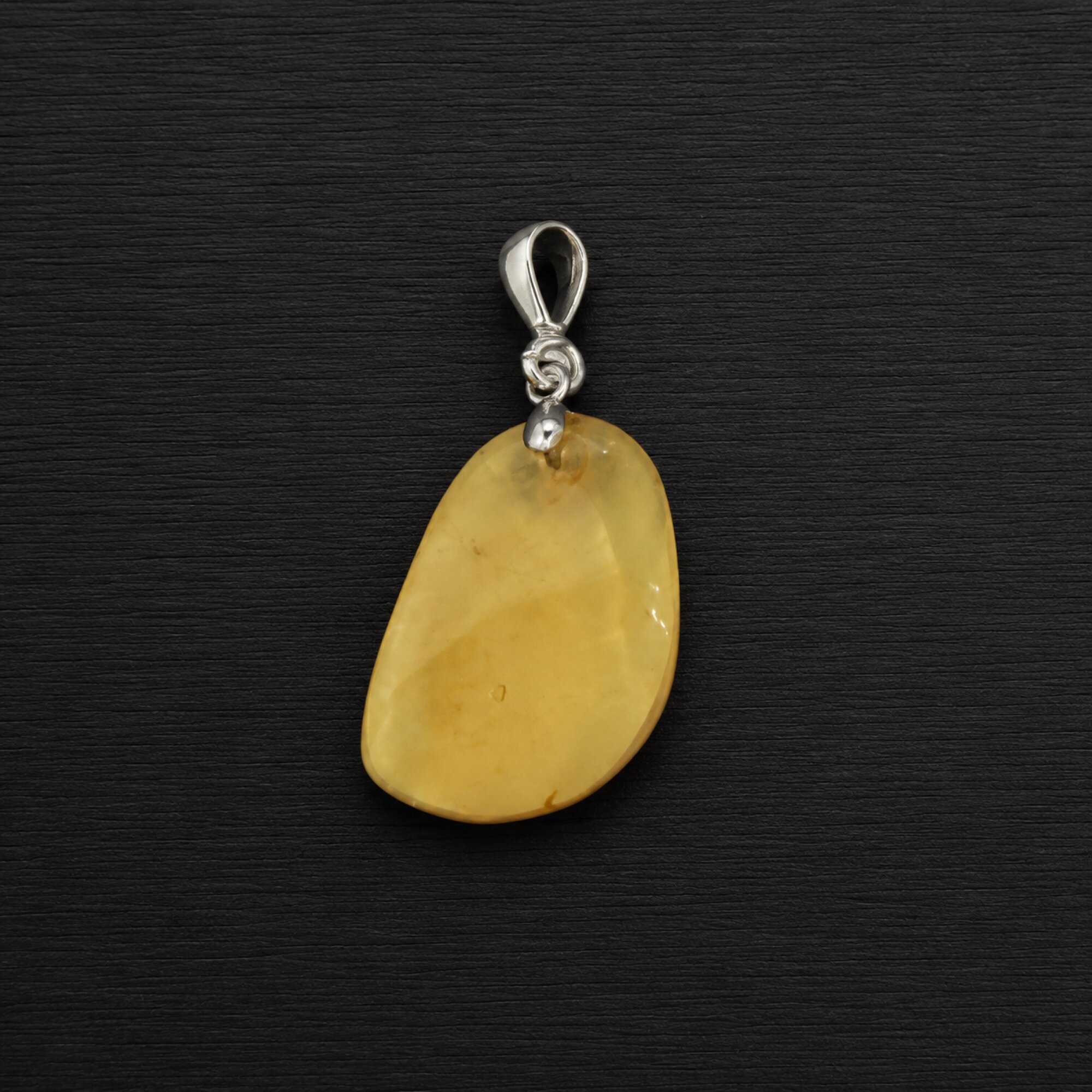 Island Crafted Clear Sky Blue Dominican Amber 925 Sterling Silver Pendant 35mm – photo 6