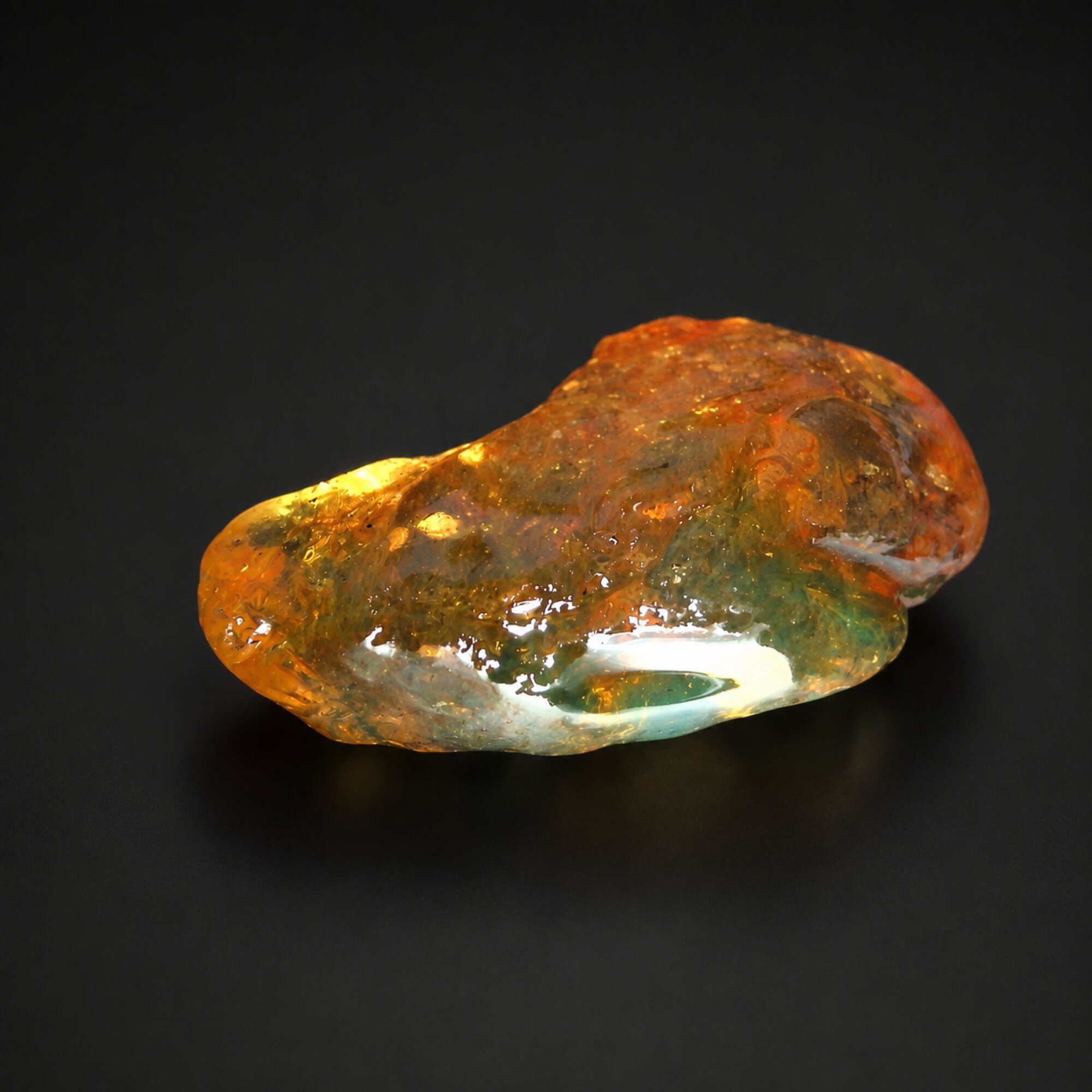 Authentic Crystal Clear Orange Green Dominican Amber Stones 54mm 15.6g – photo 6