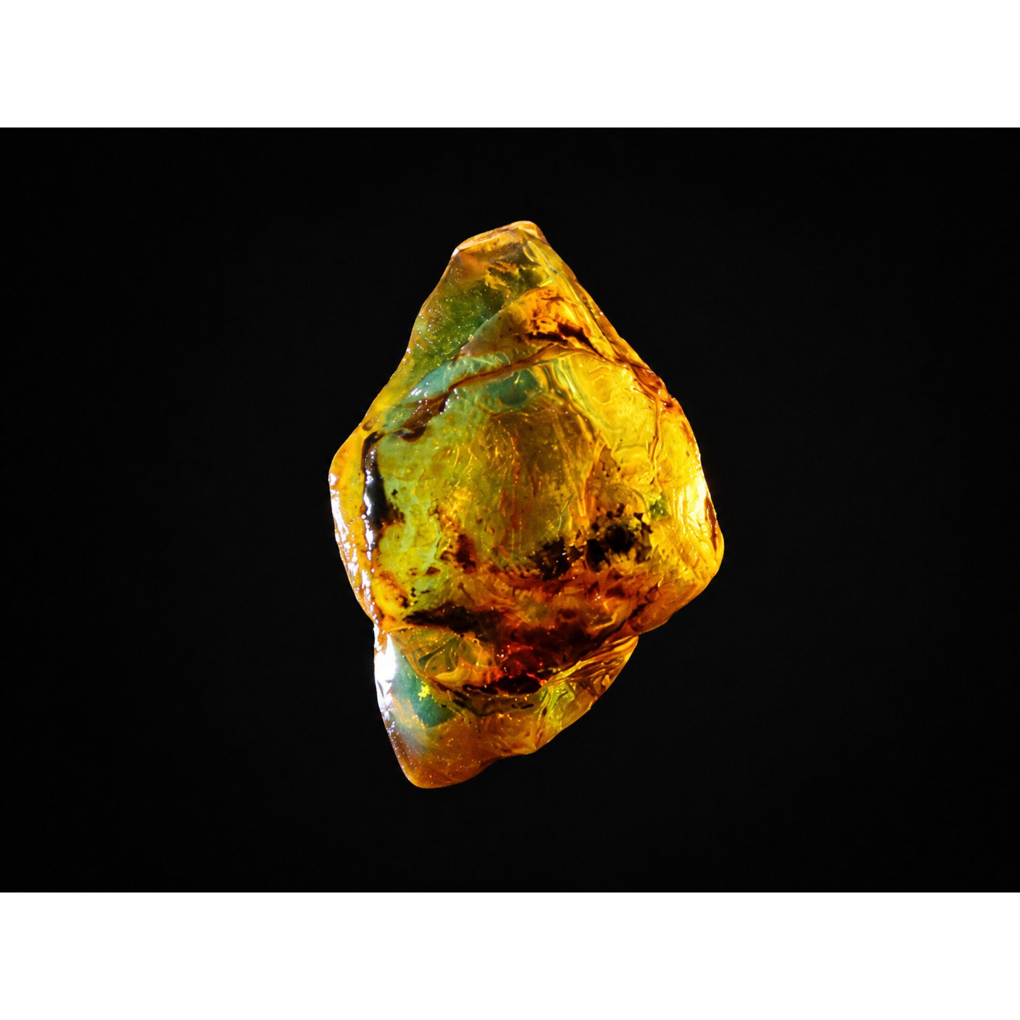 Exclusive Crystal Clear Premium Blue Dominican Amber Natural 36mm 5.5g – photo 9