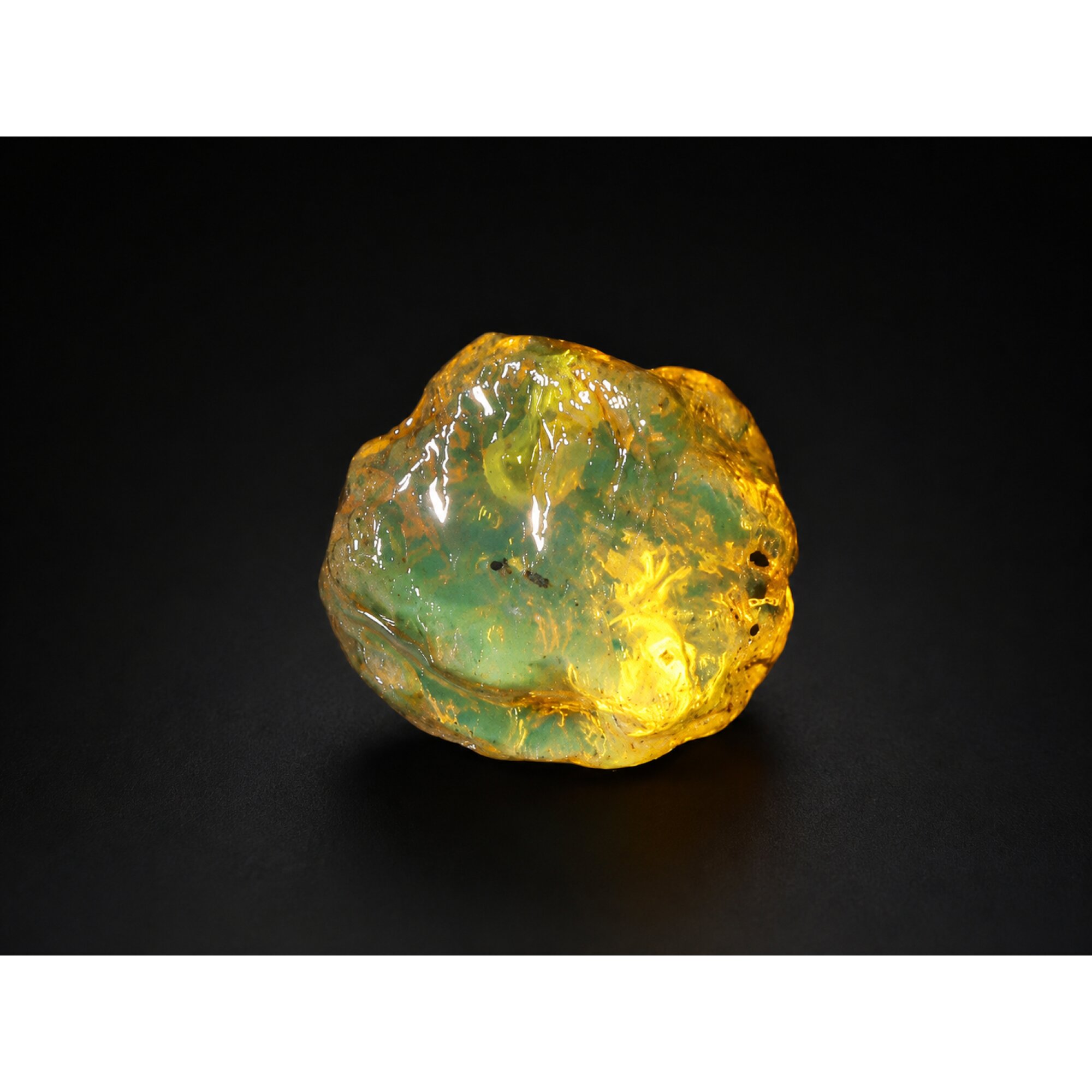 Raw Beauty Clear Olive Green Dominican Amber Natural 30mm 9.2g – photo 7