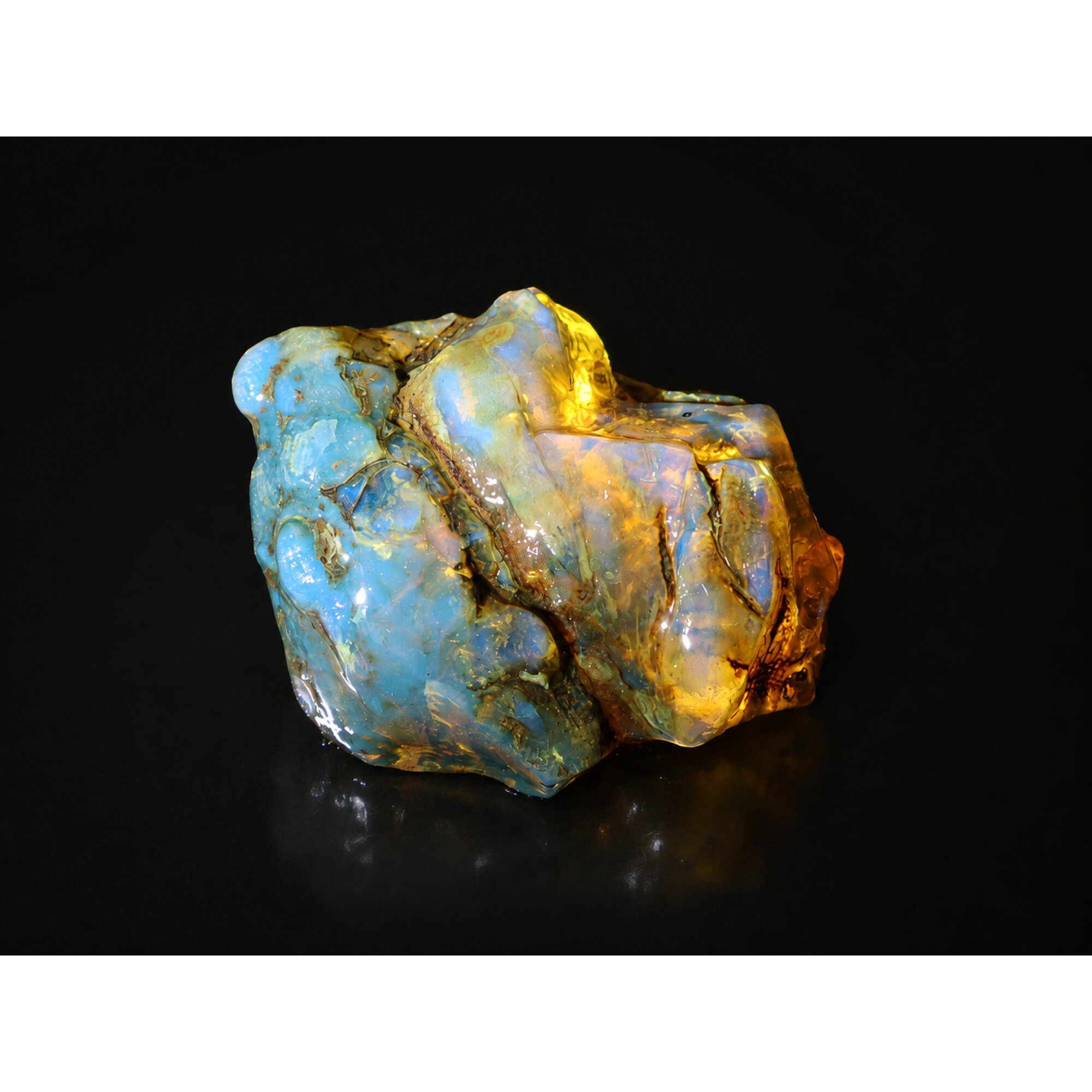 Pure Natural Clear Sky Blue Dominican Amber Stones 55mm 23.2g – photo 6