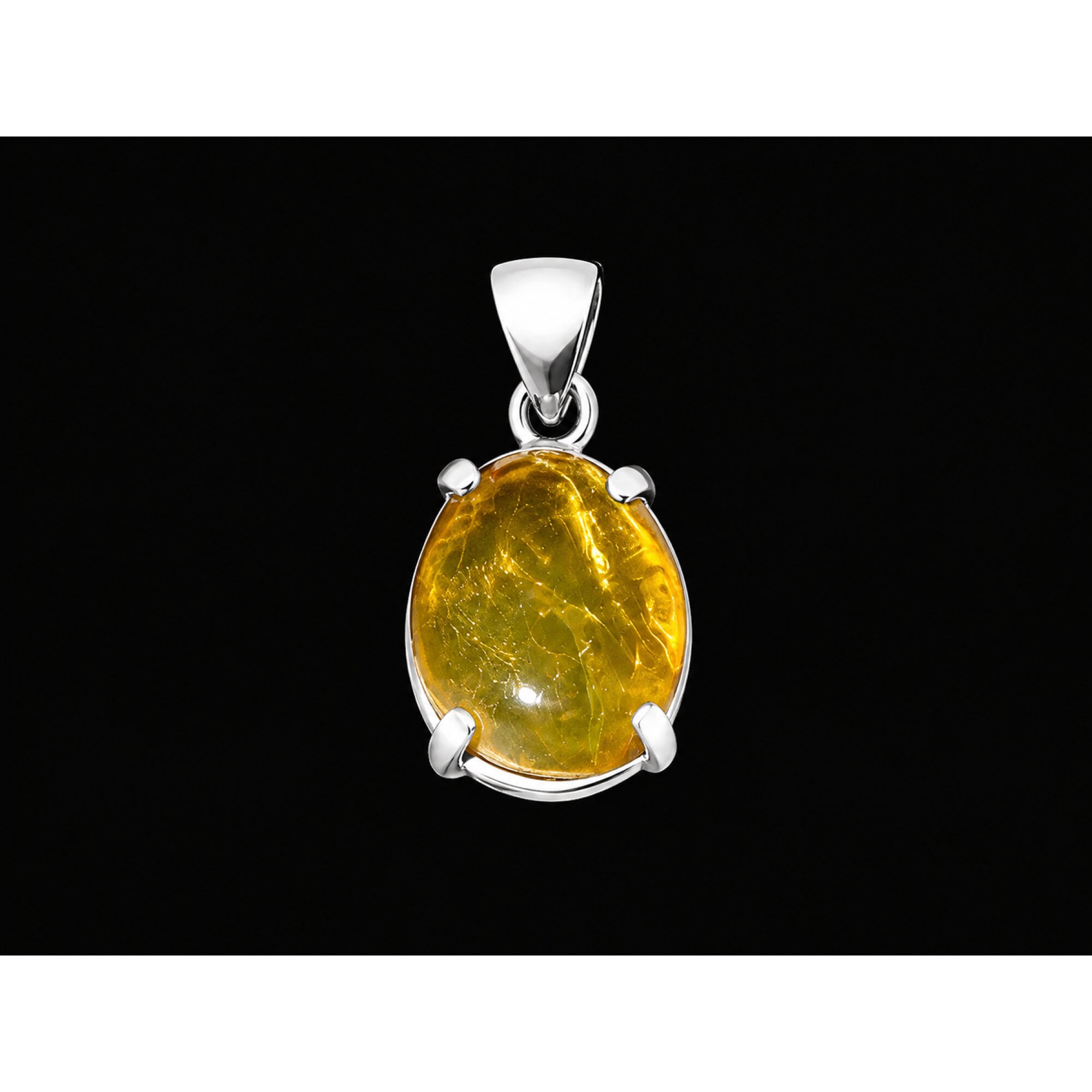 Untreated Clear Midge Gnat Dominican Amber 925 Sterling Silver Fossils 28mm 2.9g – photo 4