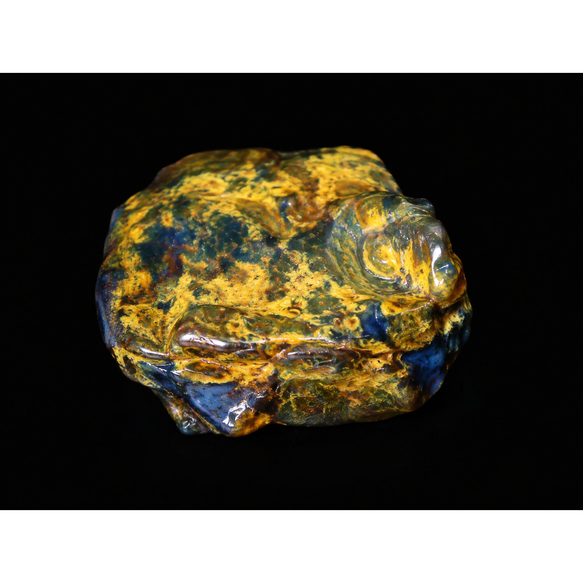Translucent deep blue Natural Dominican Amber rough Specimen 56 mm – photo 8