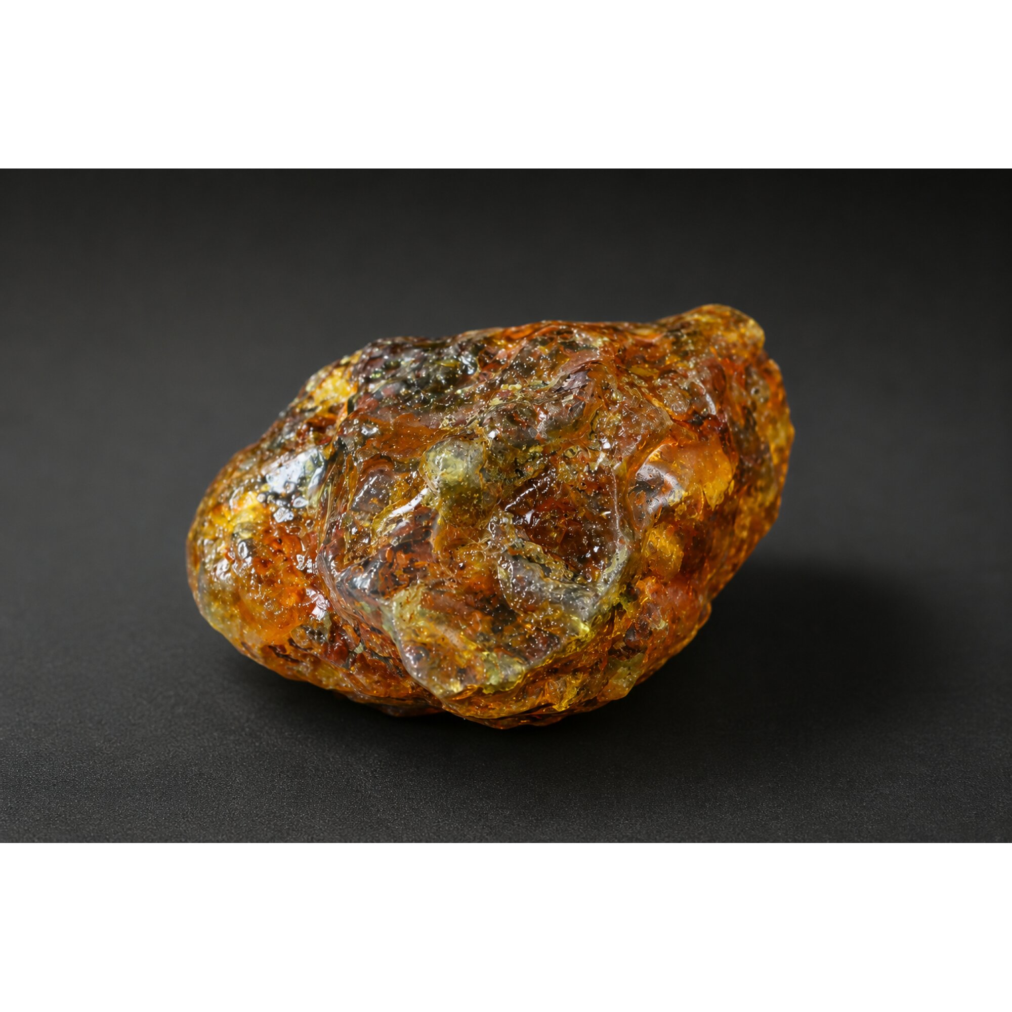 Clear deep orange Natural Dominican Amber rough Specimen 59 mm – photo 7