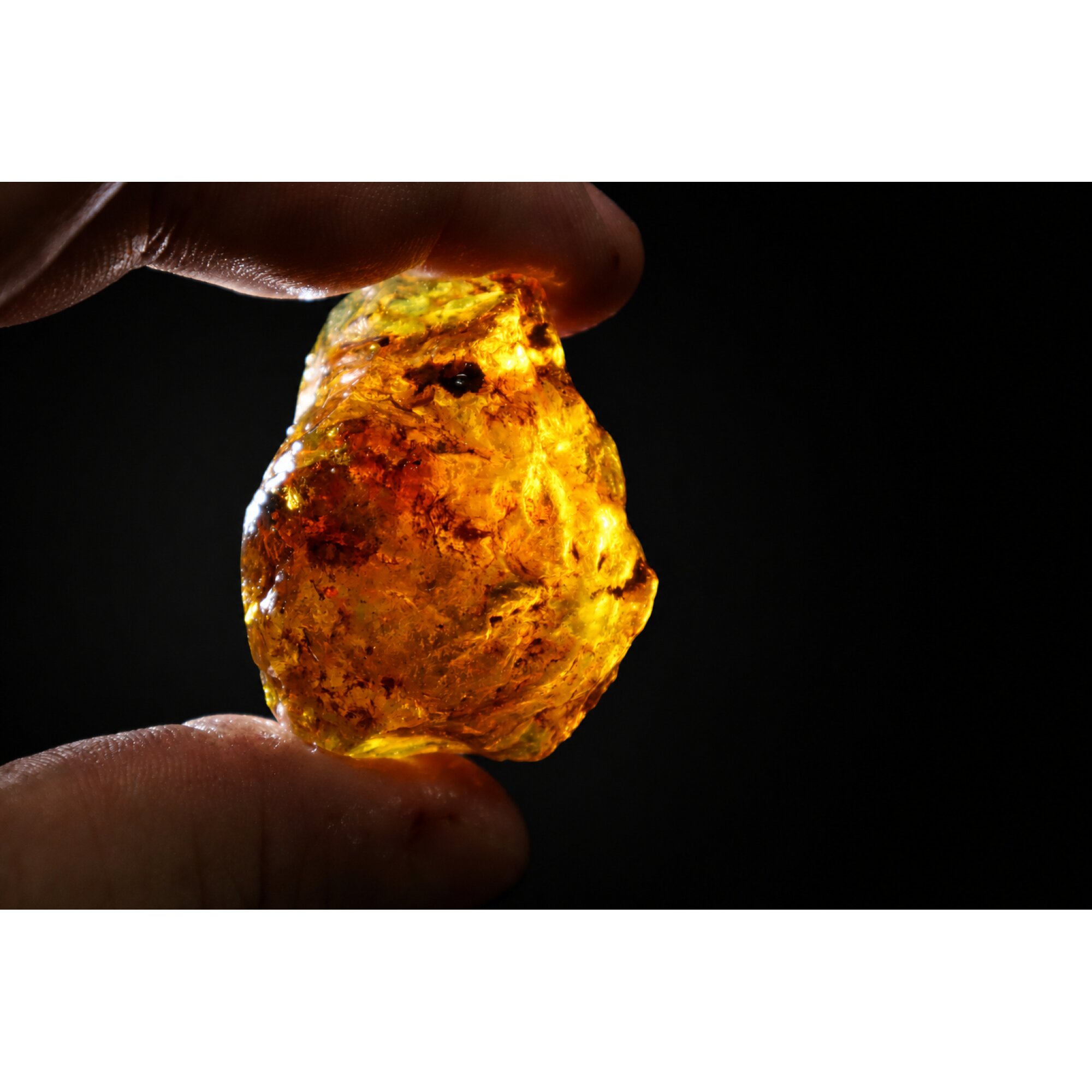 Clear sky blue Natural Dominican Amber rough Specimen 44 mm – photo 9