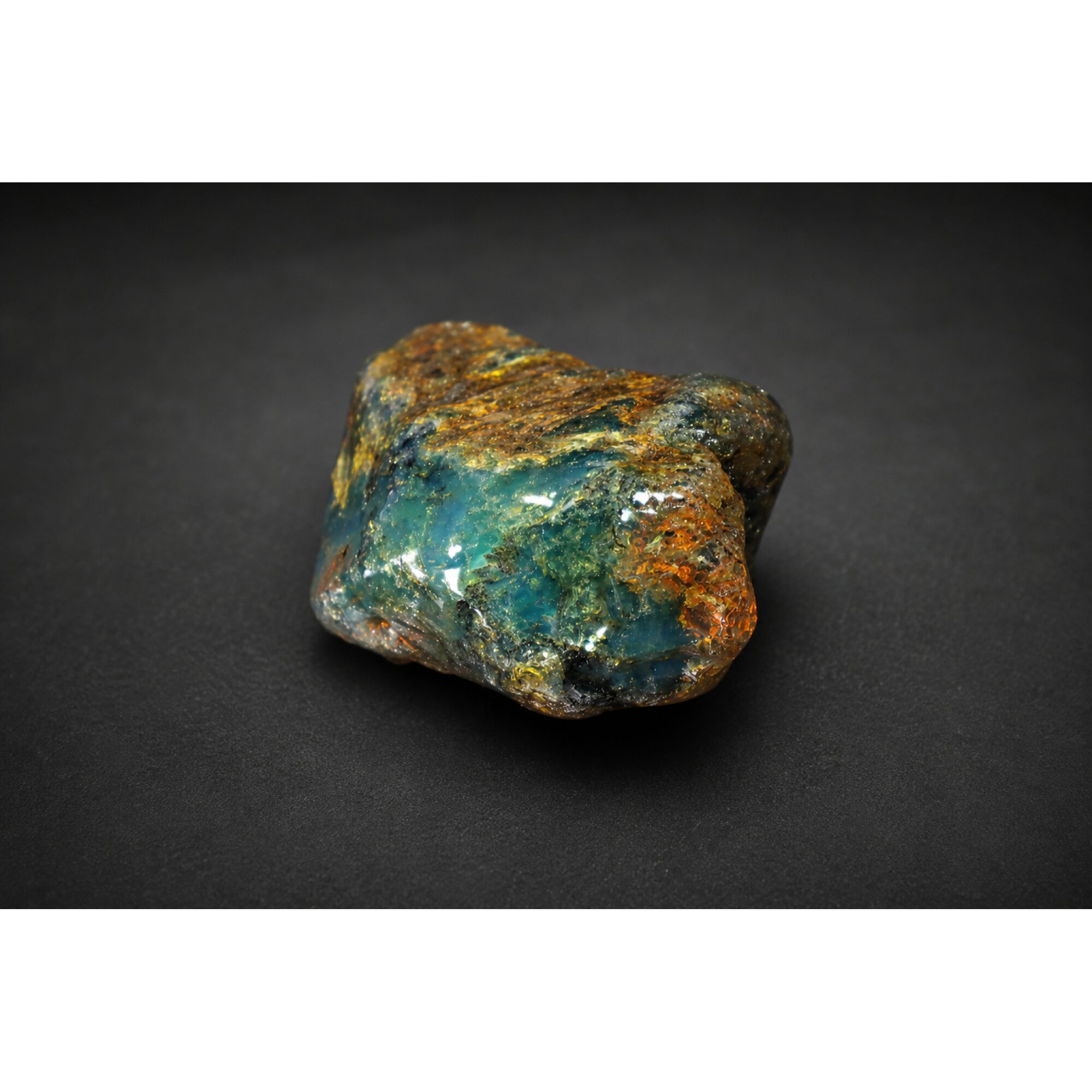 Clear green blue Natural Dominican Amber rough Specimen 52 mm – photo 9