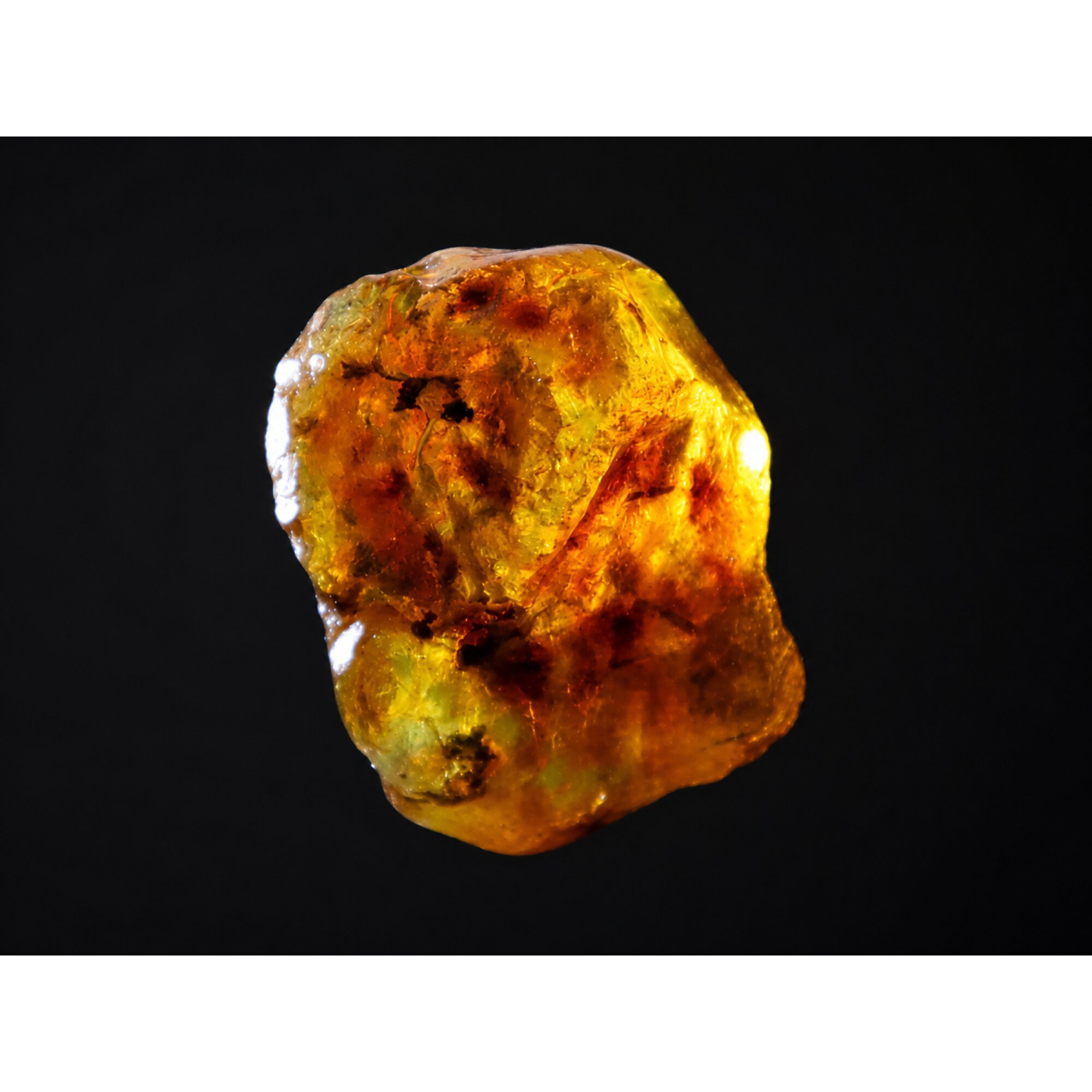Clear sea blue Natural Dominican Amber rough Specimen 30 mm – photo 2