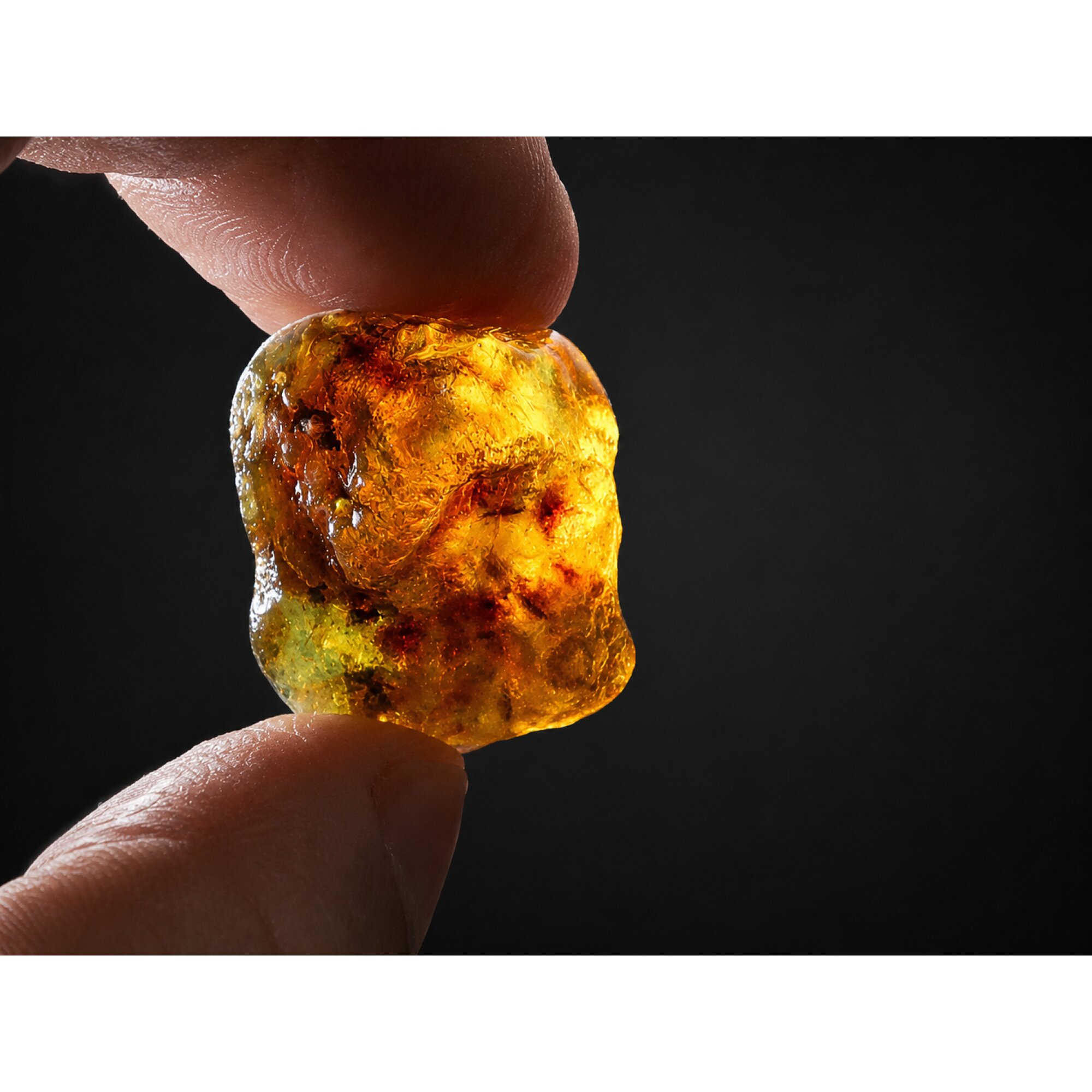Clear sea blue Natural Dominican Amber rough Specimen 30 mm – photo 6