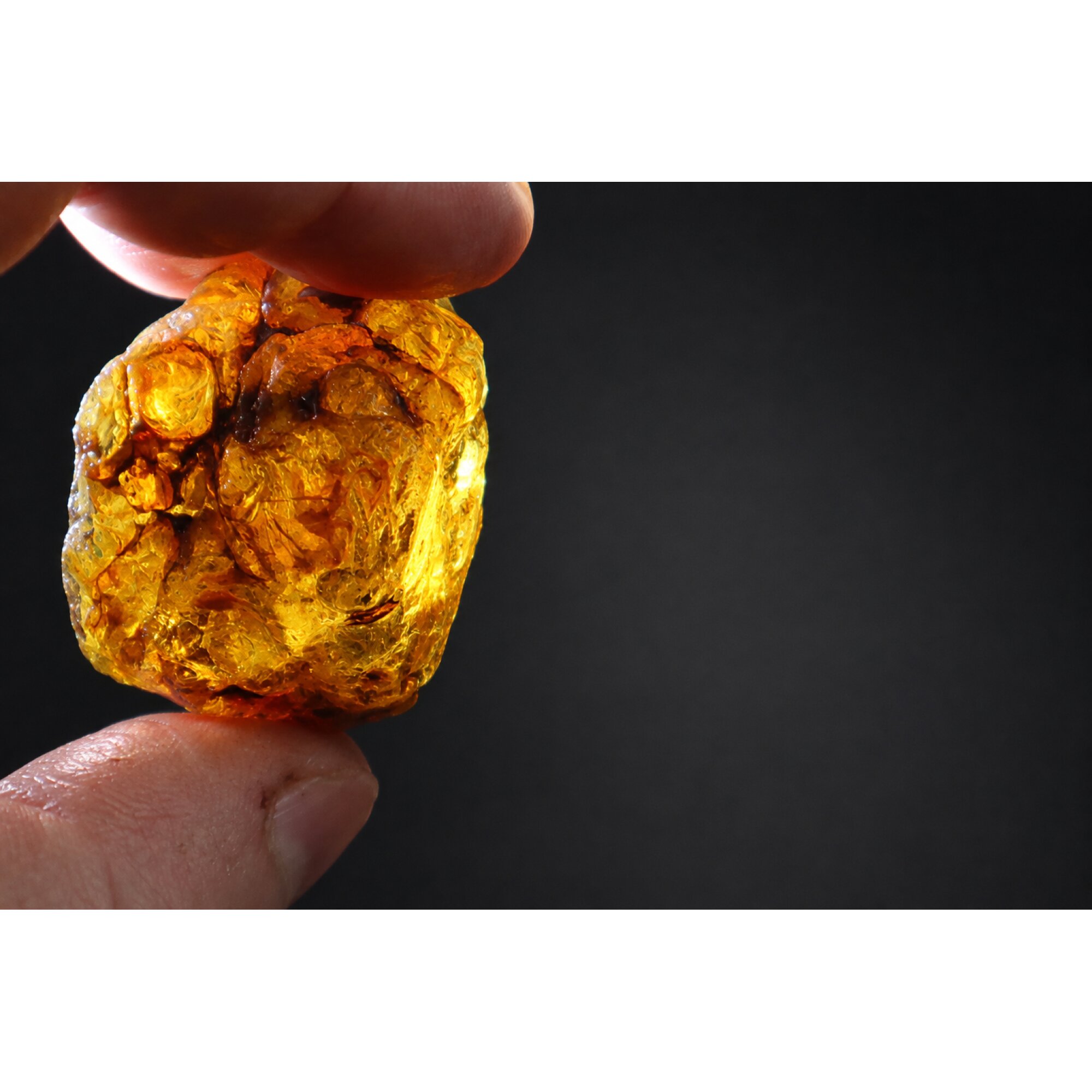 Translucent sea blue Natural Dominican Amber rough Specimen 33 mm – photo 14