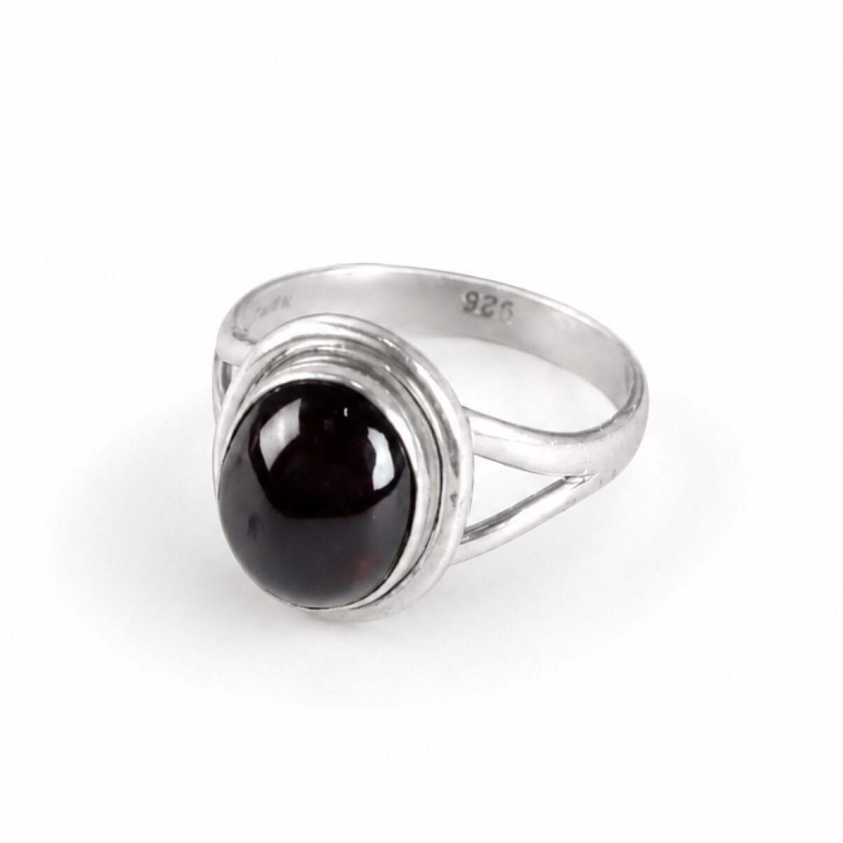 Clear Vine Red Garnet oval 925 Sterling Silver Ring Size 8.25 – photo 5
