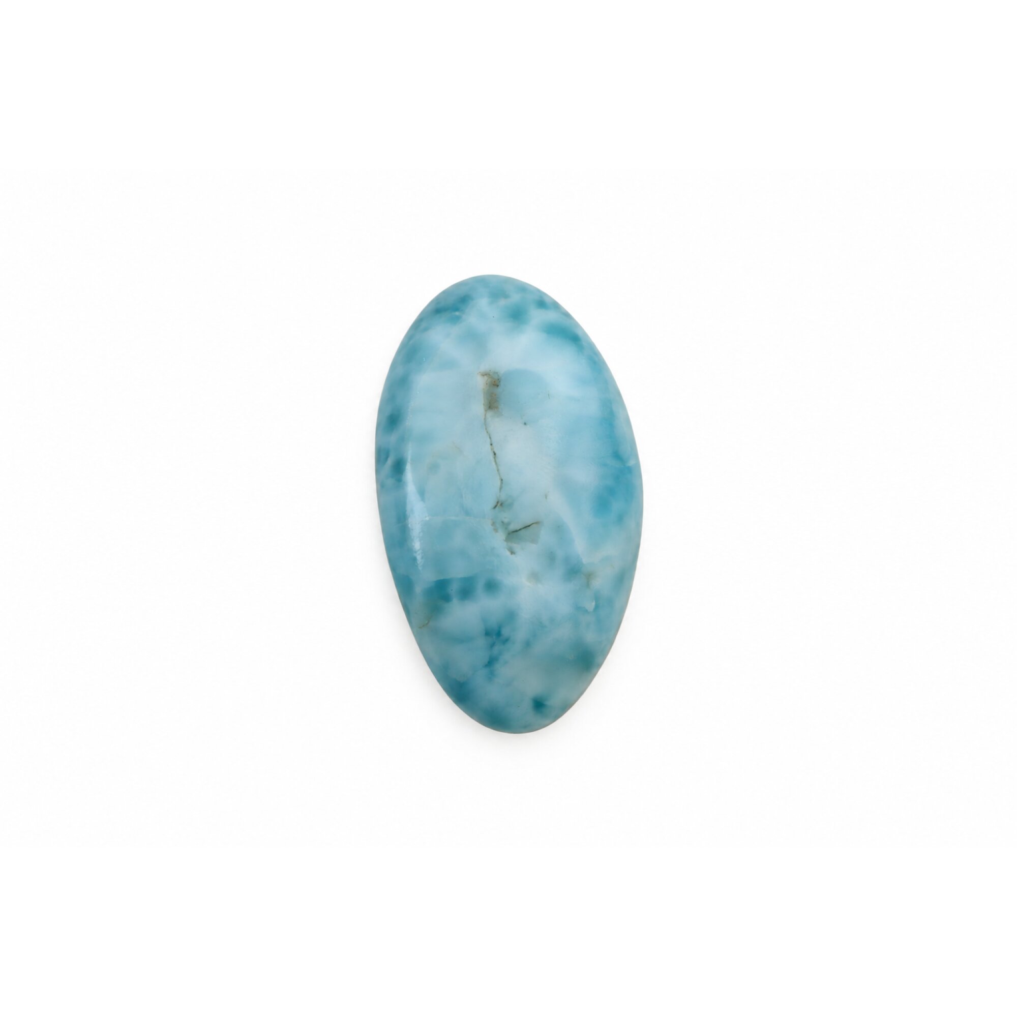 Genuine Sky Blue Larimar Oval Stone 38mm – photo 4