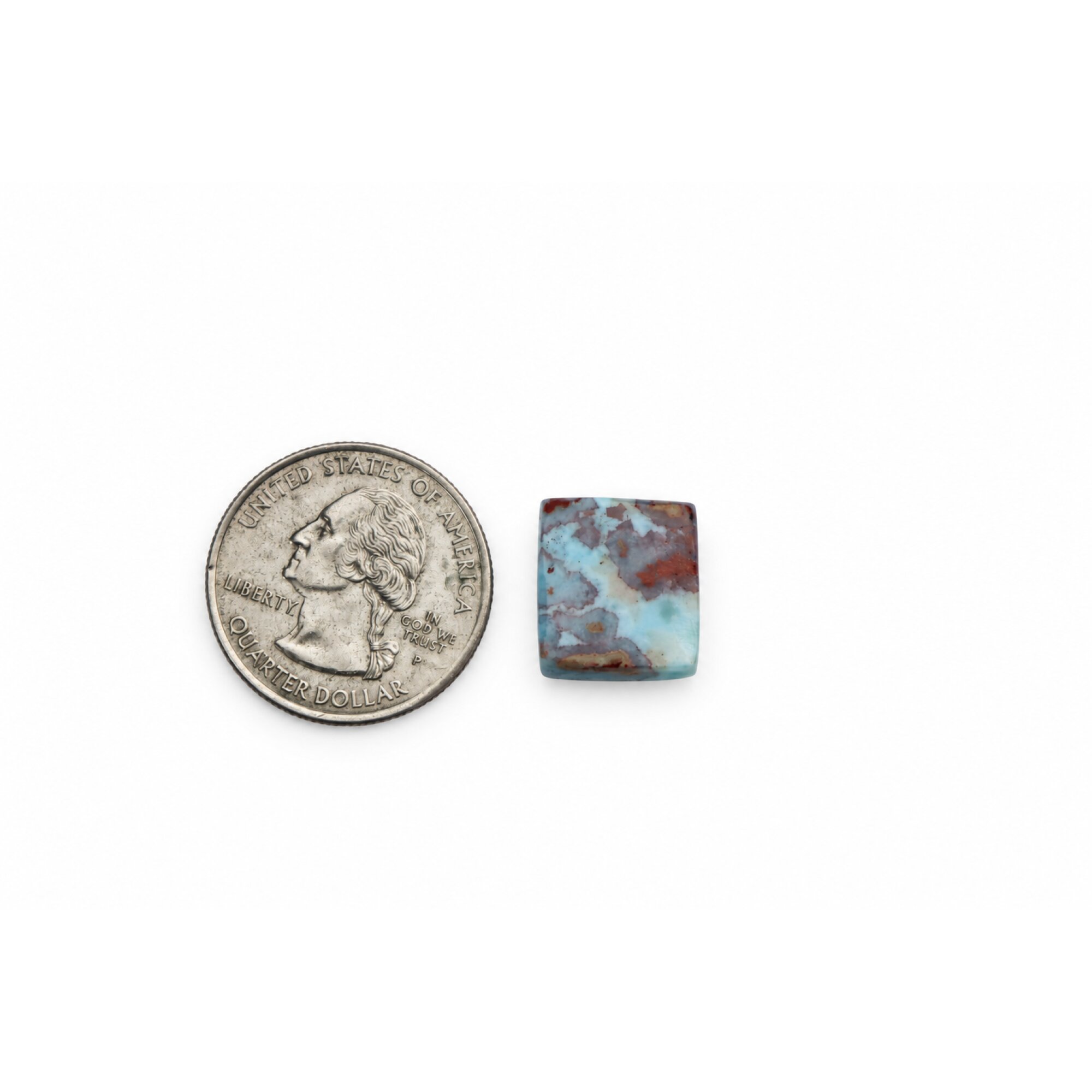 Genuine Sky Blue Larimar Square Stone 15mm – photo 3