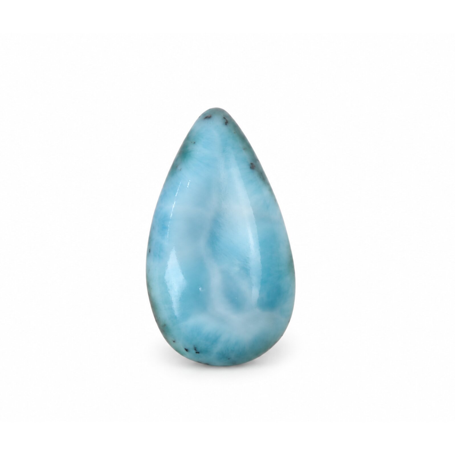 Handcrafted Polished: Natural Dominican Larimar Cabochon 36mm