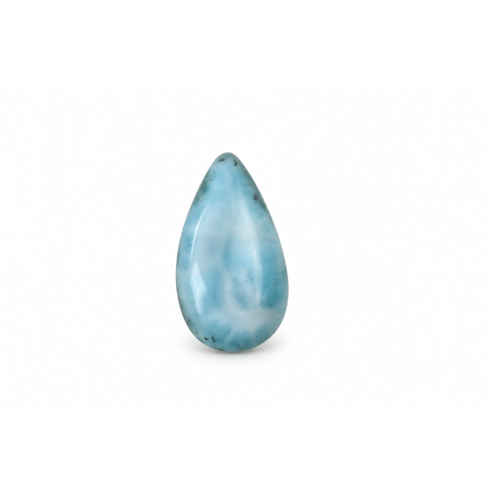 Handcrafted Polished: Natural Dominican Larimar Cabochon 36mm – photo 5