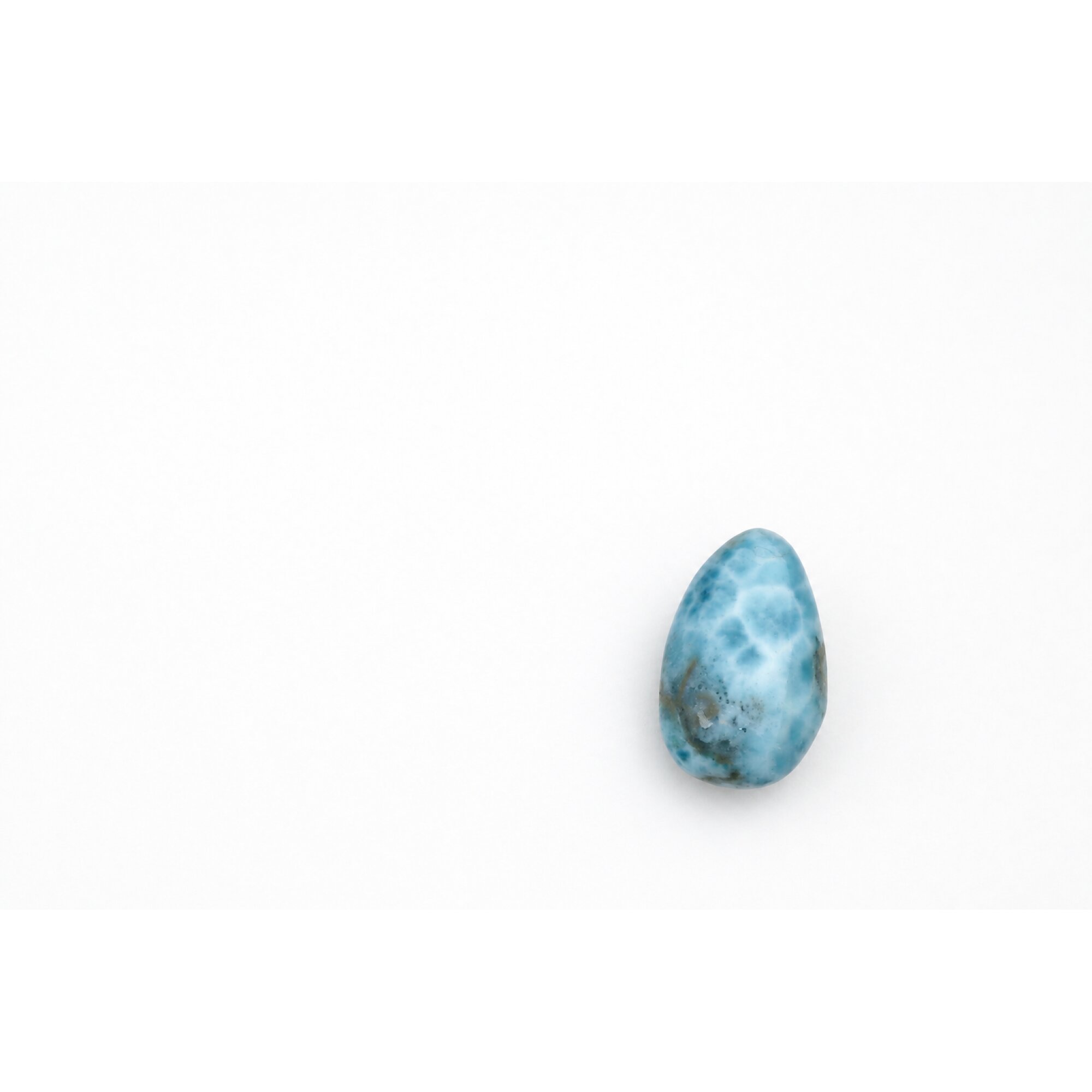 Handcrafted Polished: Natural Dominican Larimar Cabochon 24mm – photo 5