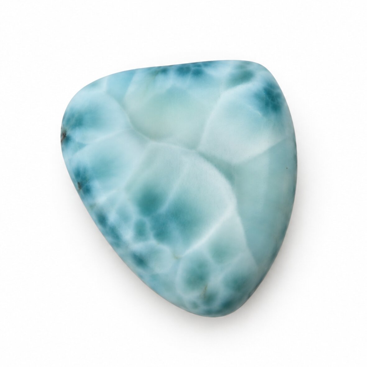 Genuine Handcrafted light blue larimar Polished 40mm